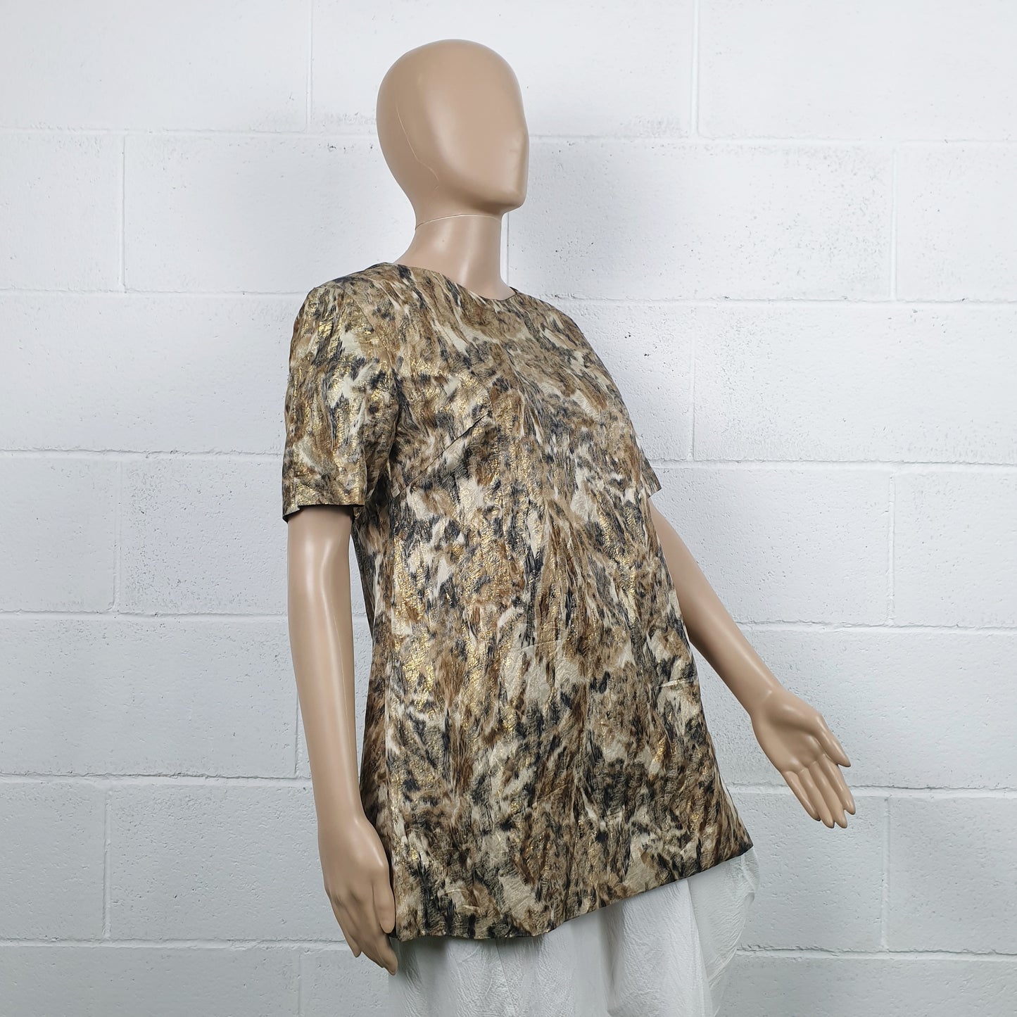 Top sartoriale pennellate oro