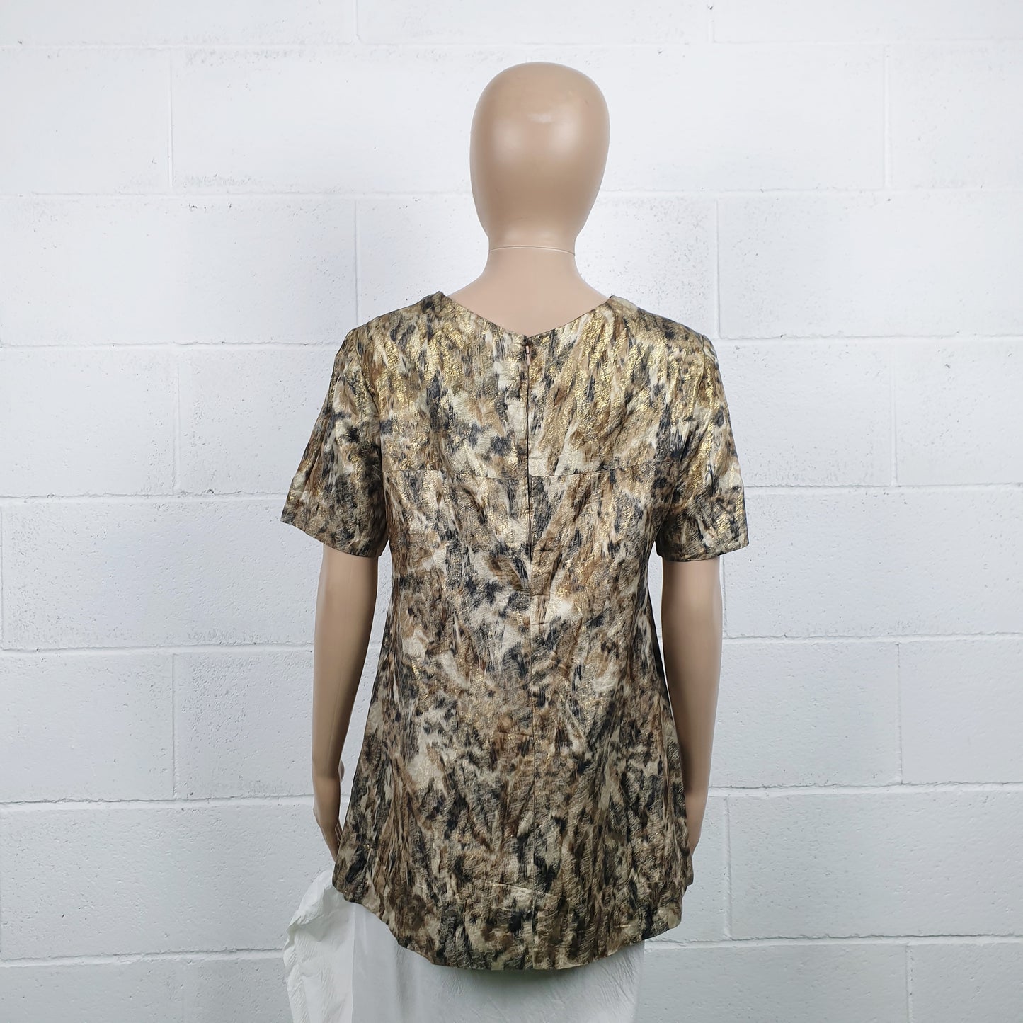 Top sartoriale pennellate oro