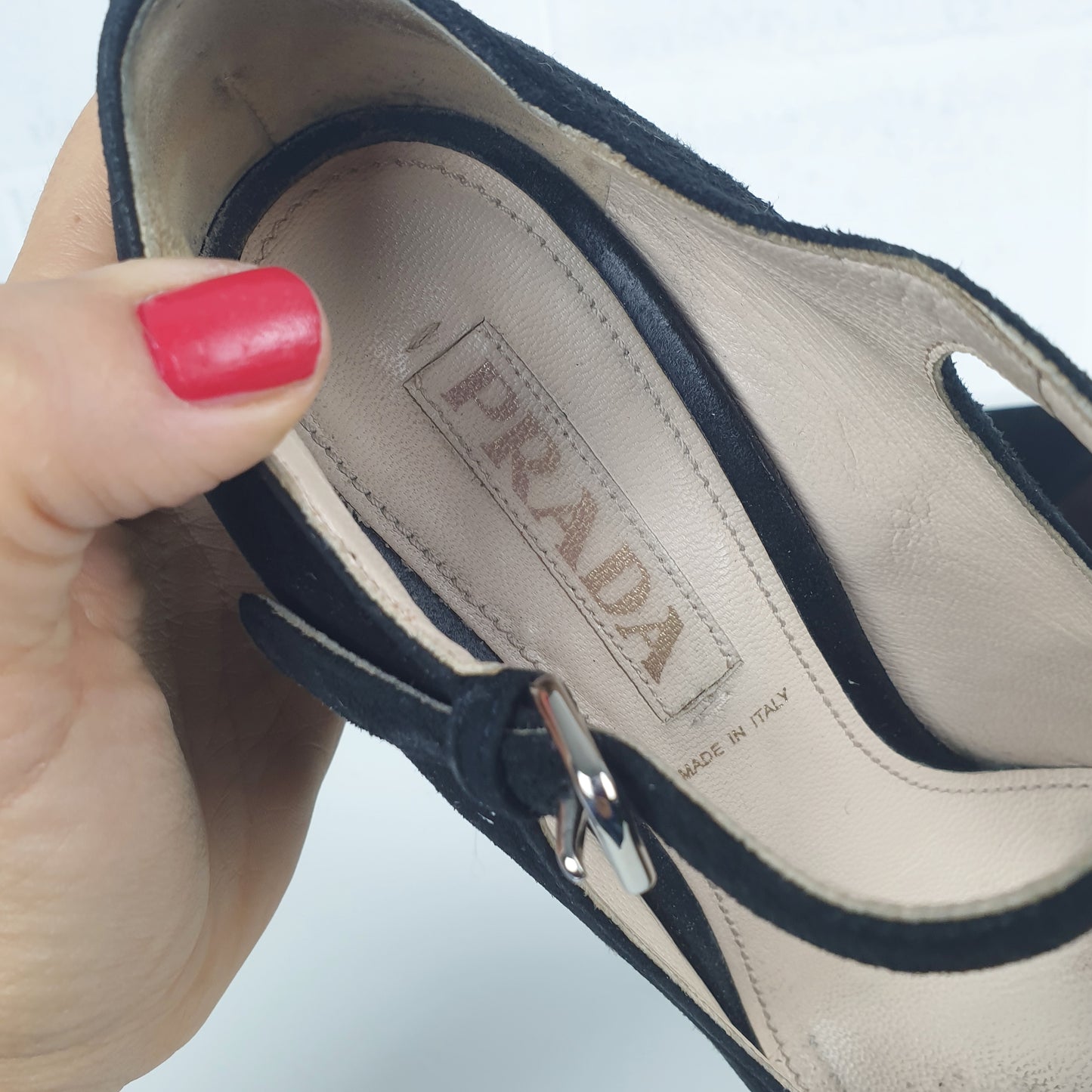 Scarpe Prada con zeppa