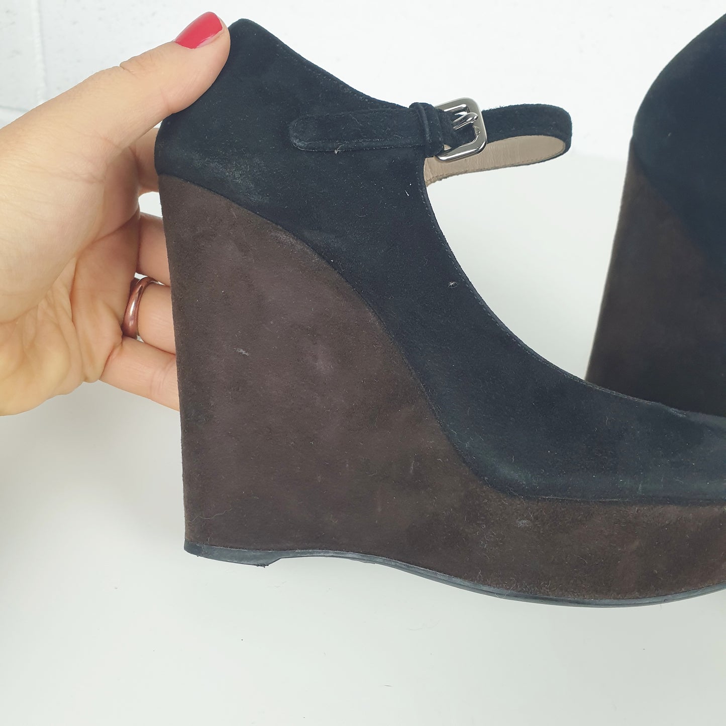 Scarpe Prada con zeppa
