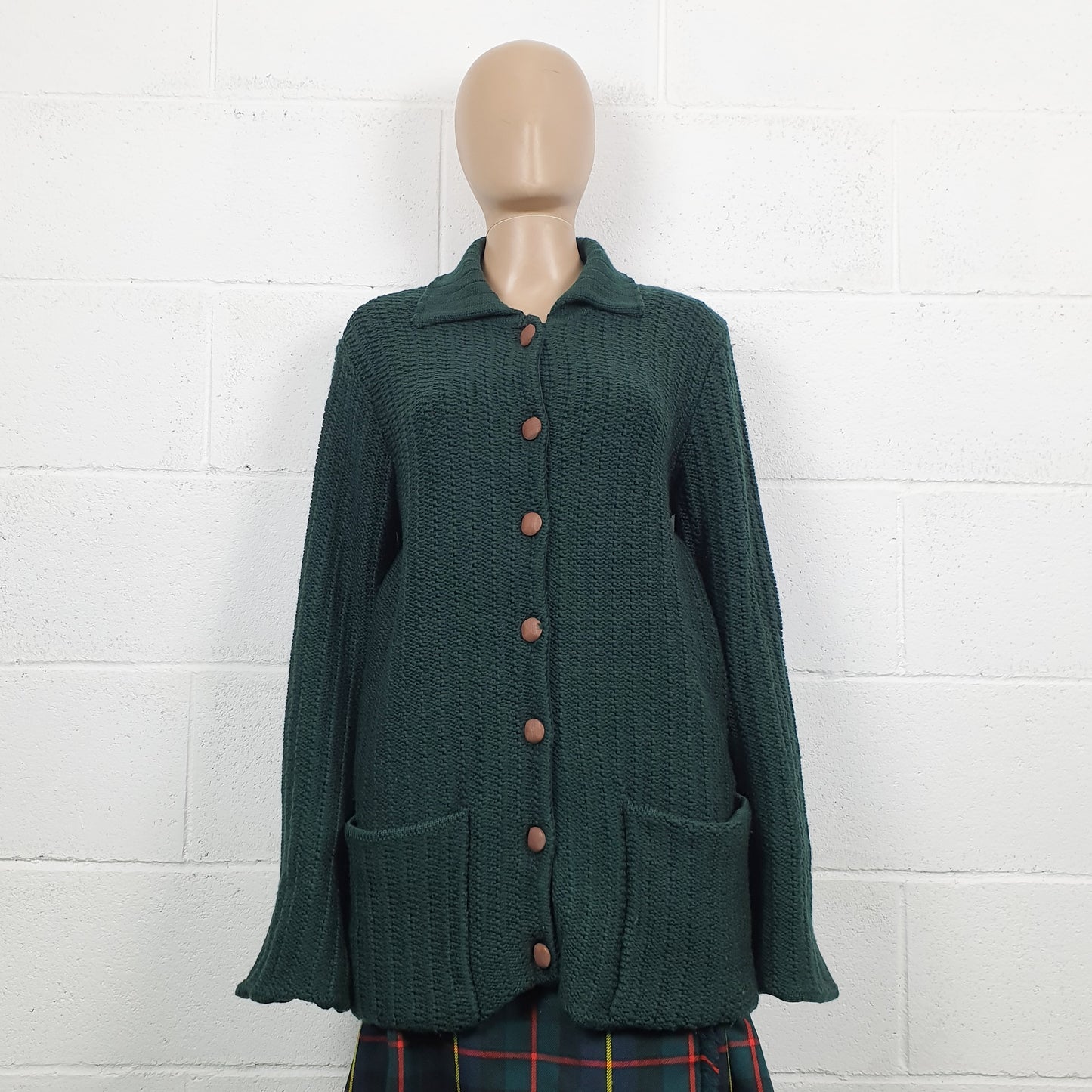 Maxi cardigan Alberta Ferretti verde
