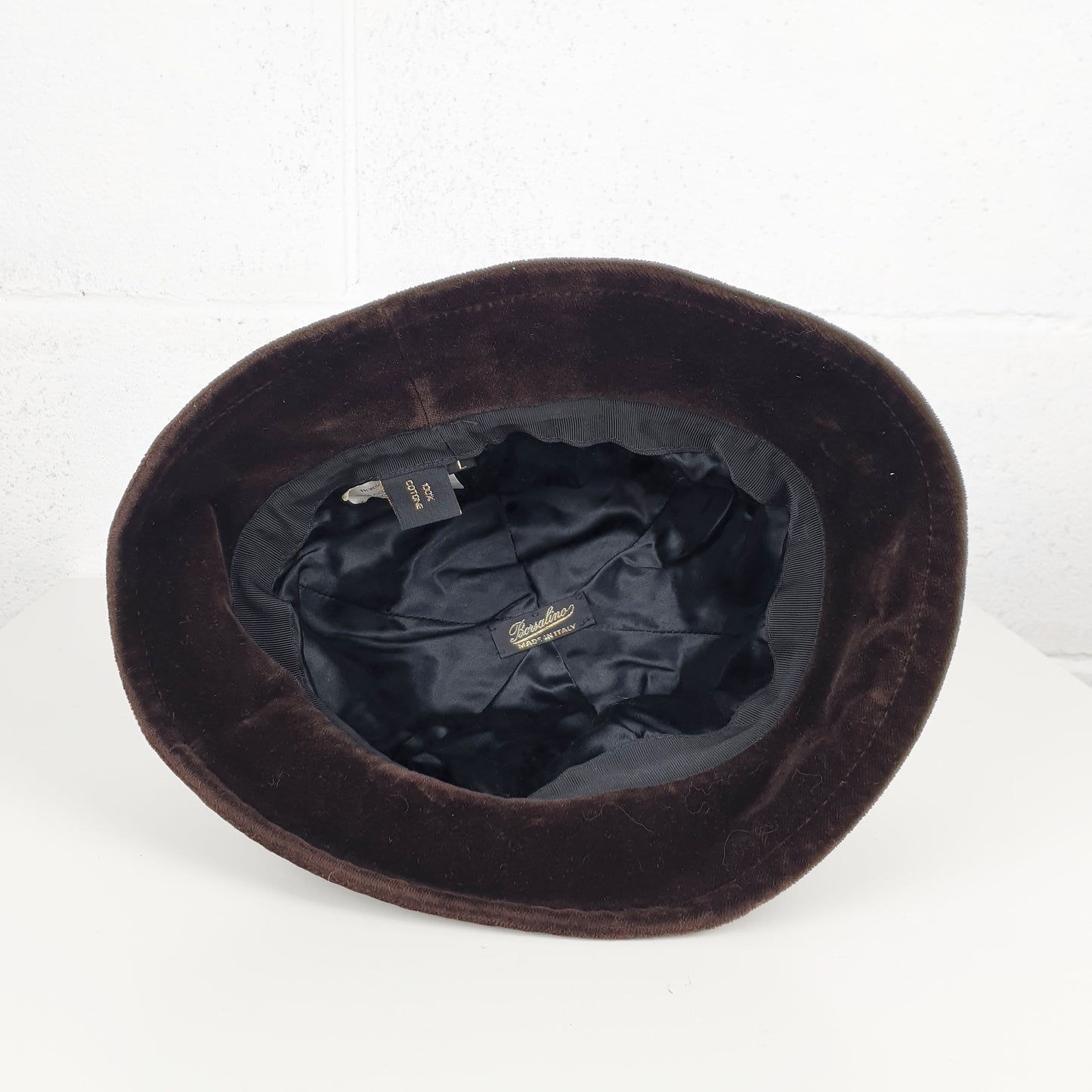 Cappello Borsalino velluto marrone