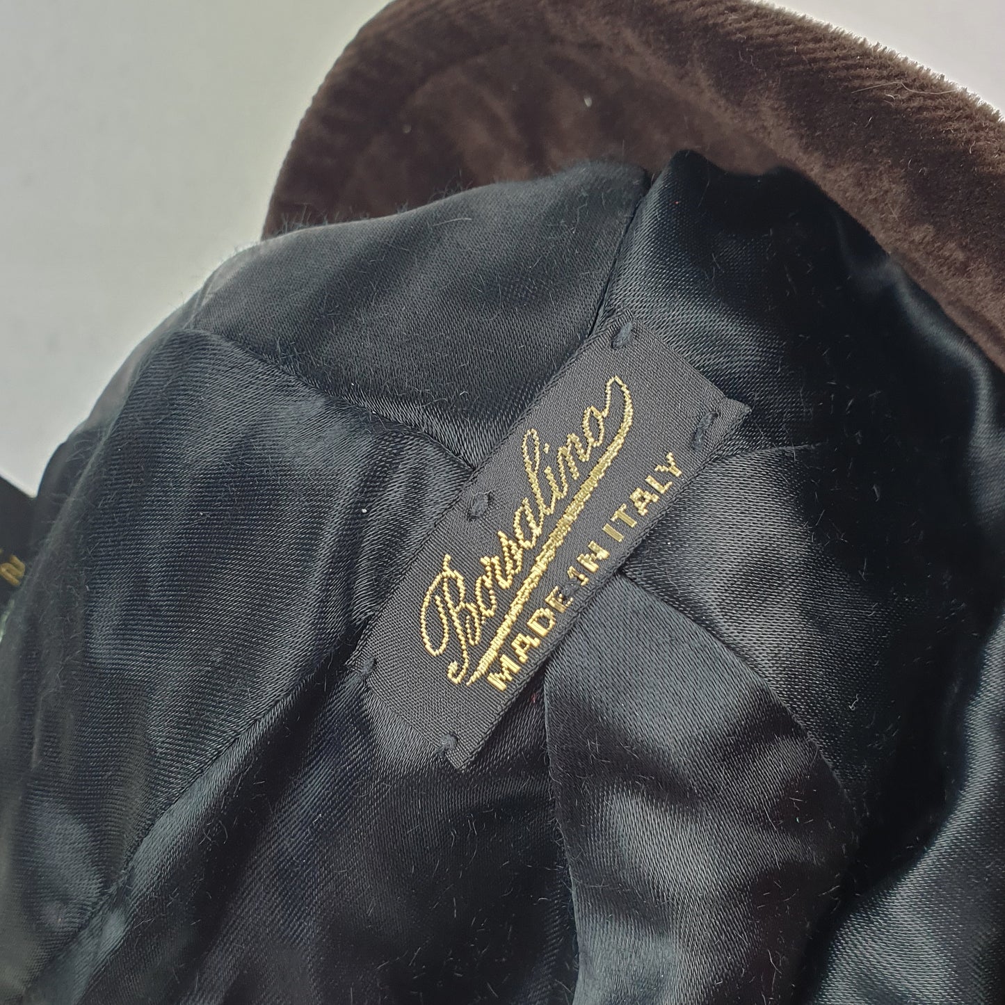 Cappello Borsalino velluto marrone
