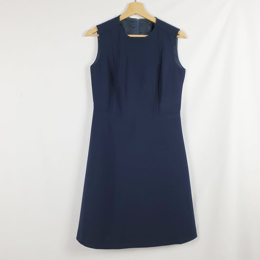 Abito vintage blu a trapezio