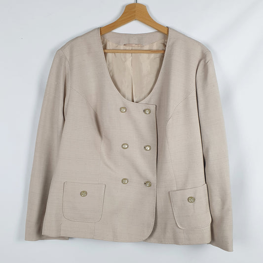 Giacca vintage beige misto seta