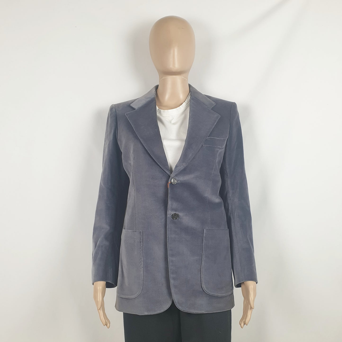 Blazer uomo velluto grigio