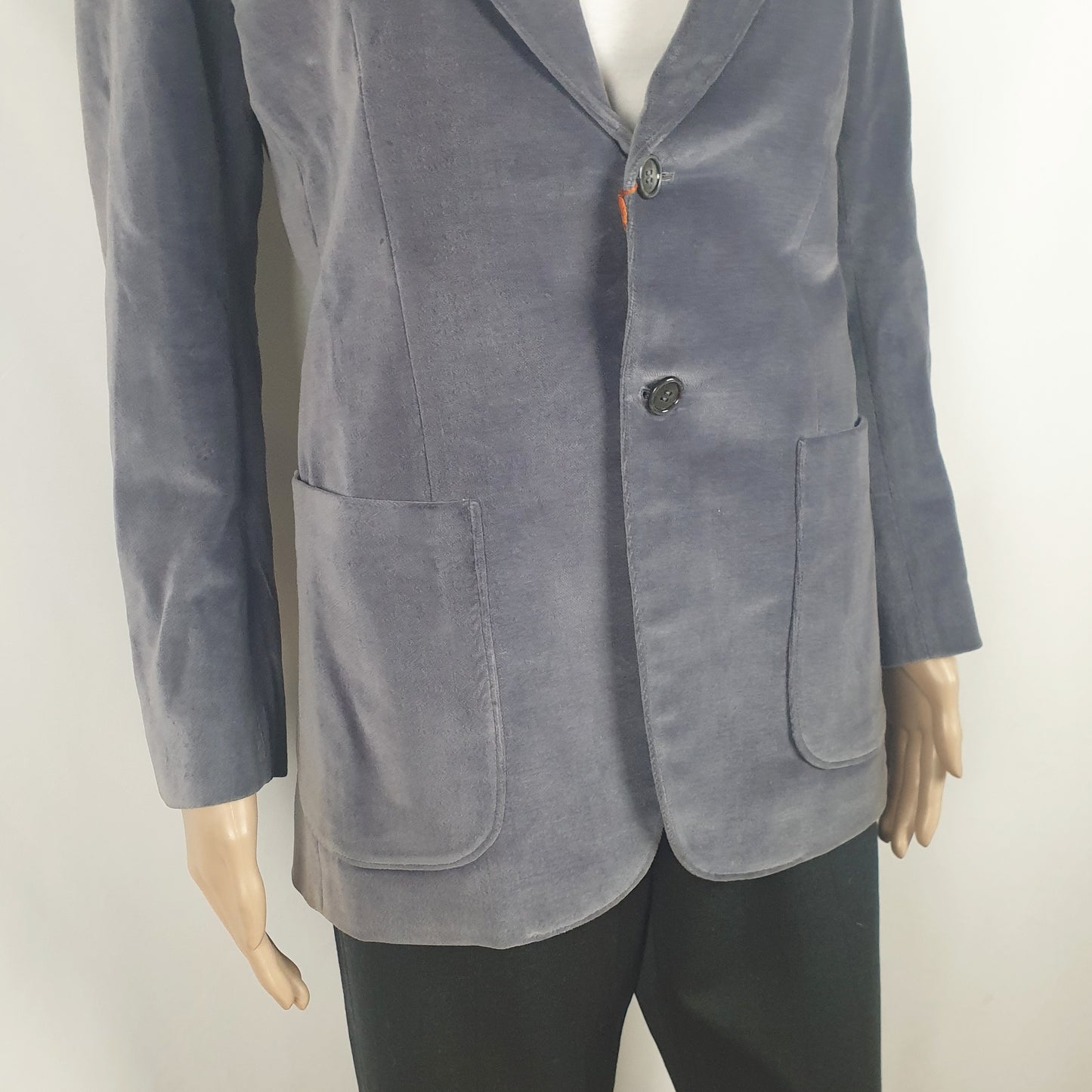 Blazer uomo velluto grigio