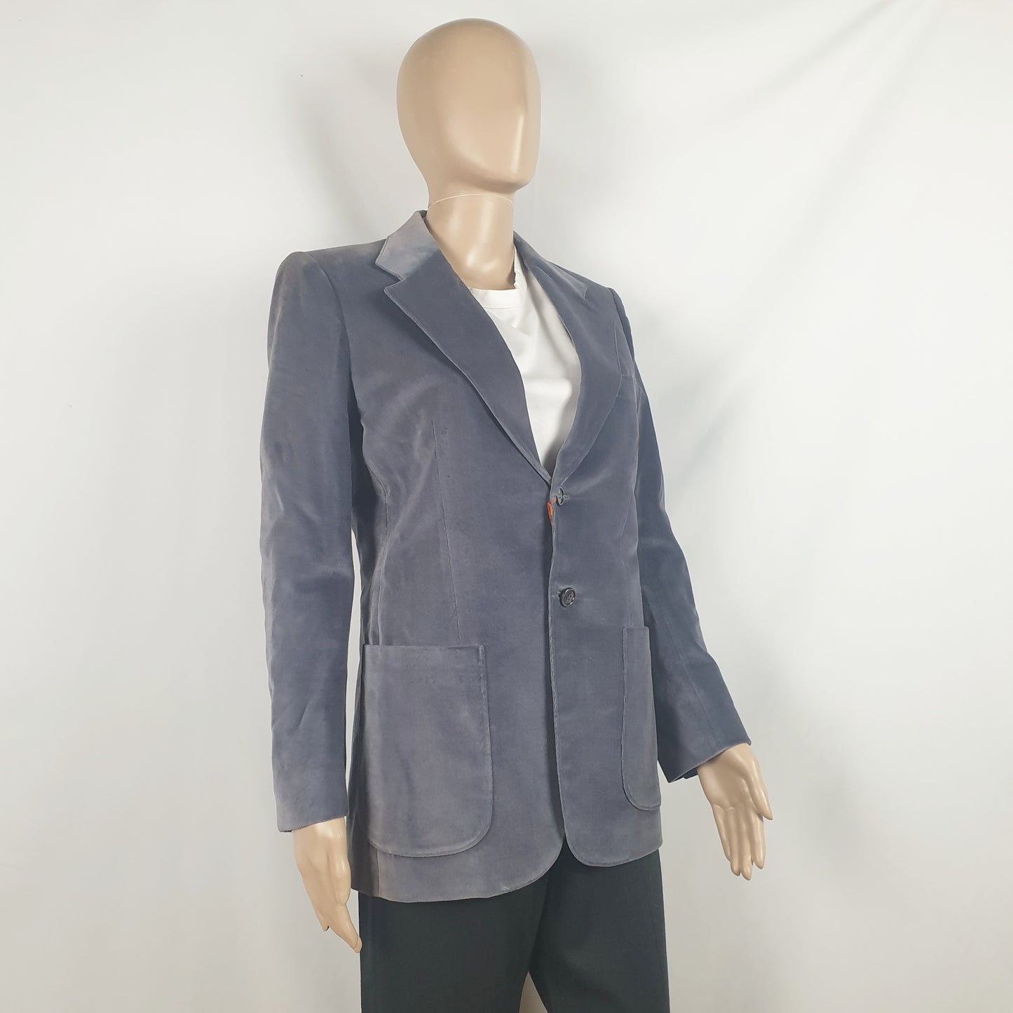 Blazer uomo velluto grigio