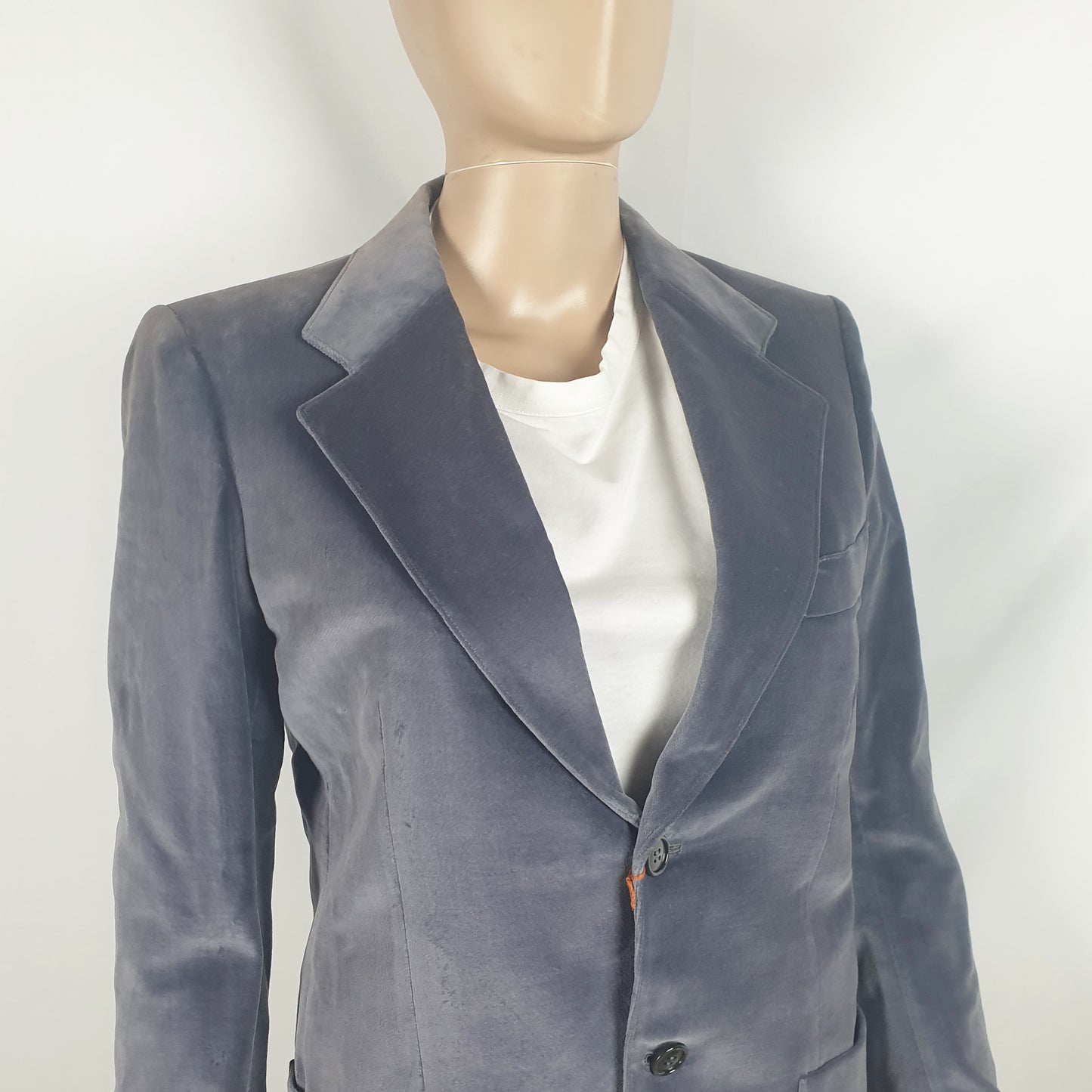 Blazer uomo velluto grigio