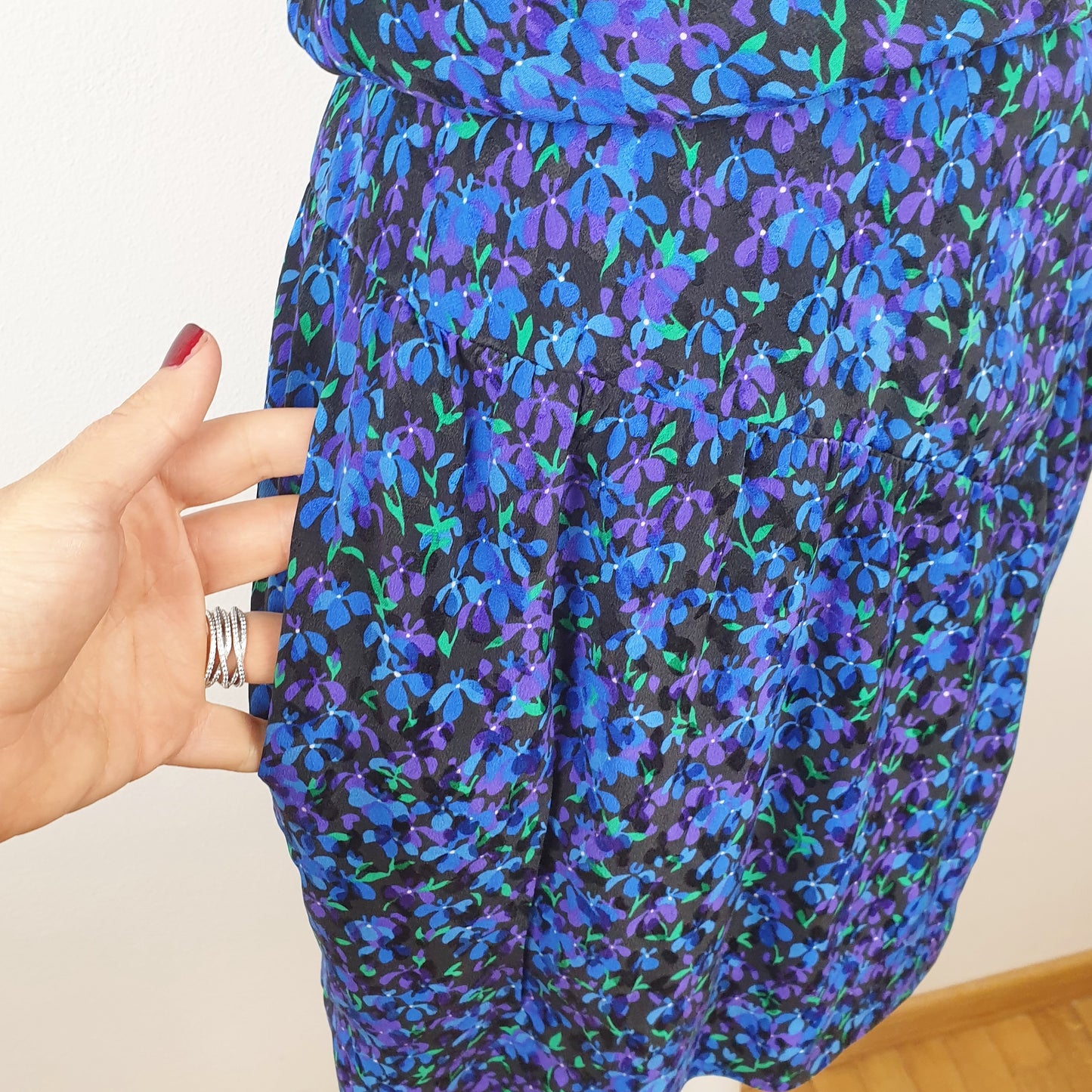 Vestito corto floreale Saint Laurent rive gauche