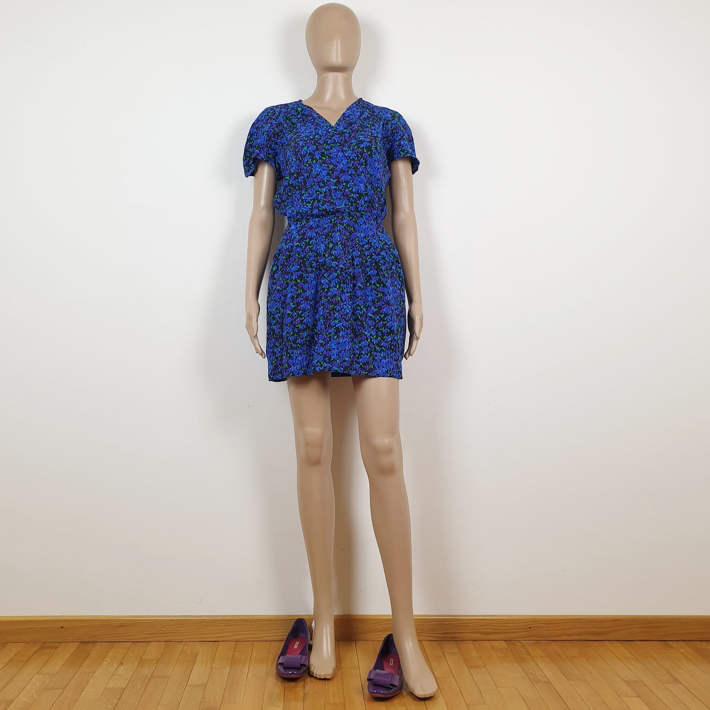 Vestito corto floreale Saint Laurent rive gauche