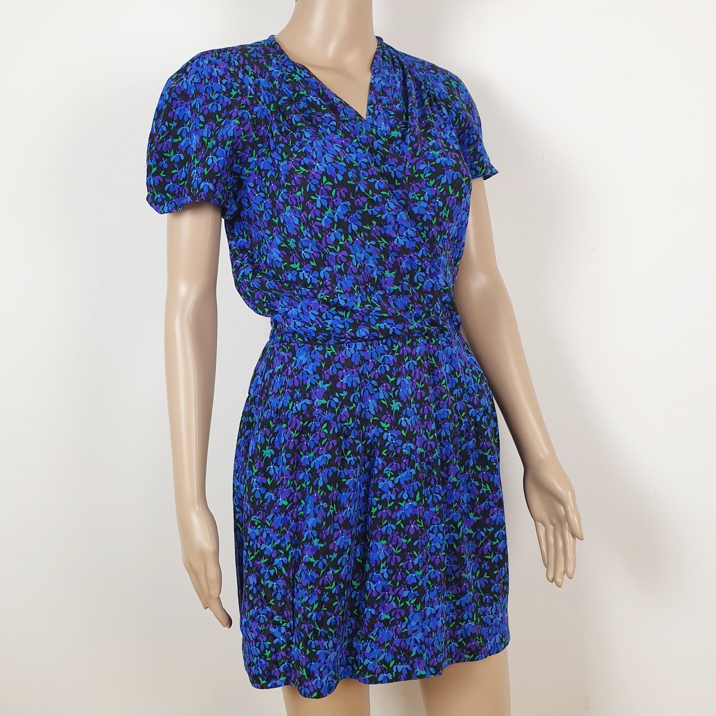 Vestito corto floreale Saint Laurent rive gauche