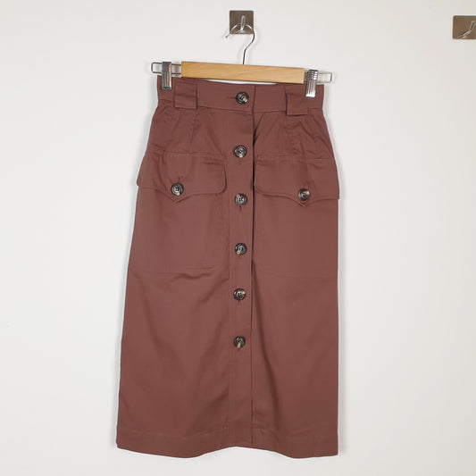Gonna lunga in cotone Saint Laurent rive gauche