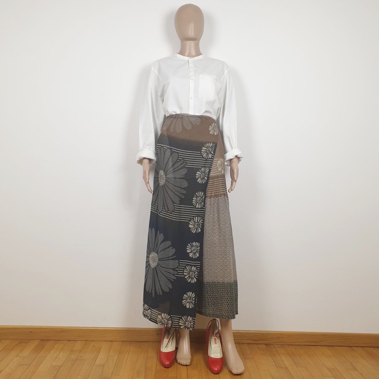 gonna lunga Dries Van Noten stampa fiori