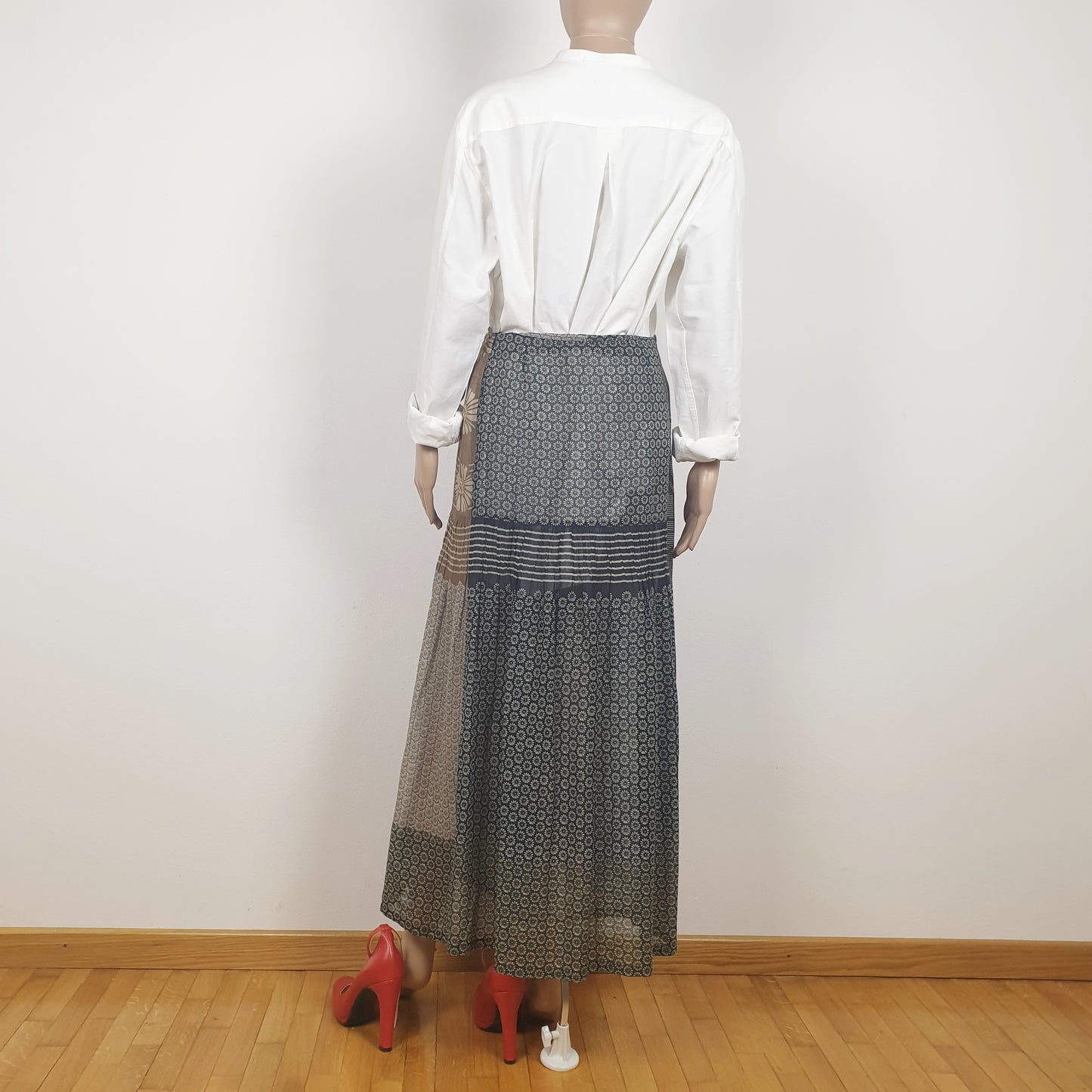 gonna lunga Dries Van Noten stampa fiori