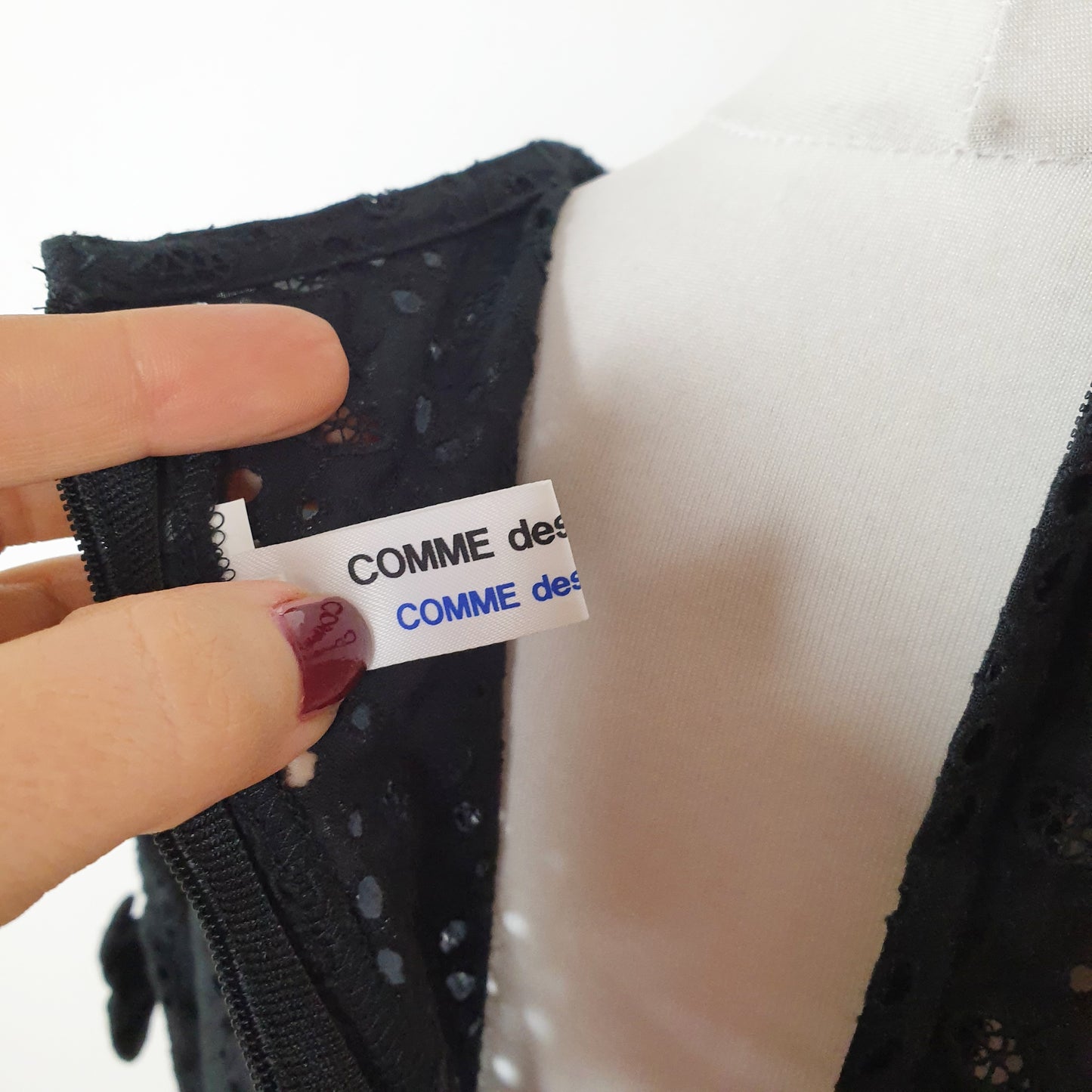 Abito Comme des Garcons pizzo nero