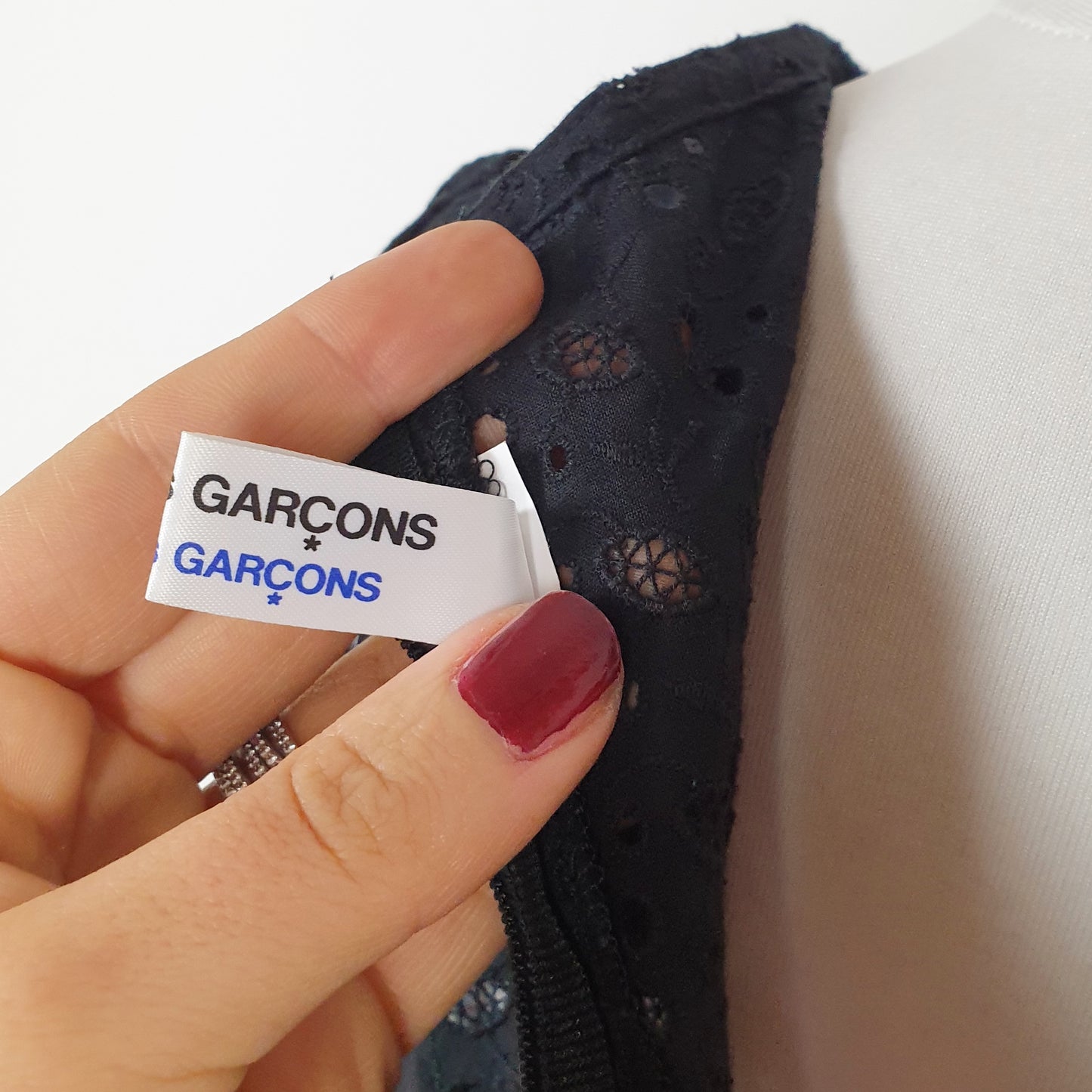 Abito Comme des Garcons pizzo nero
