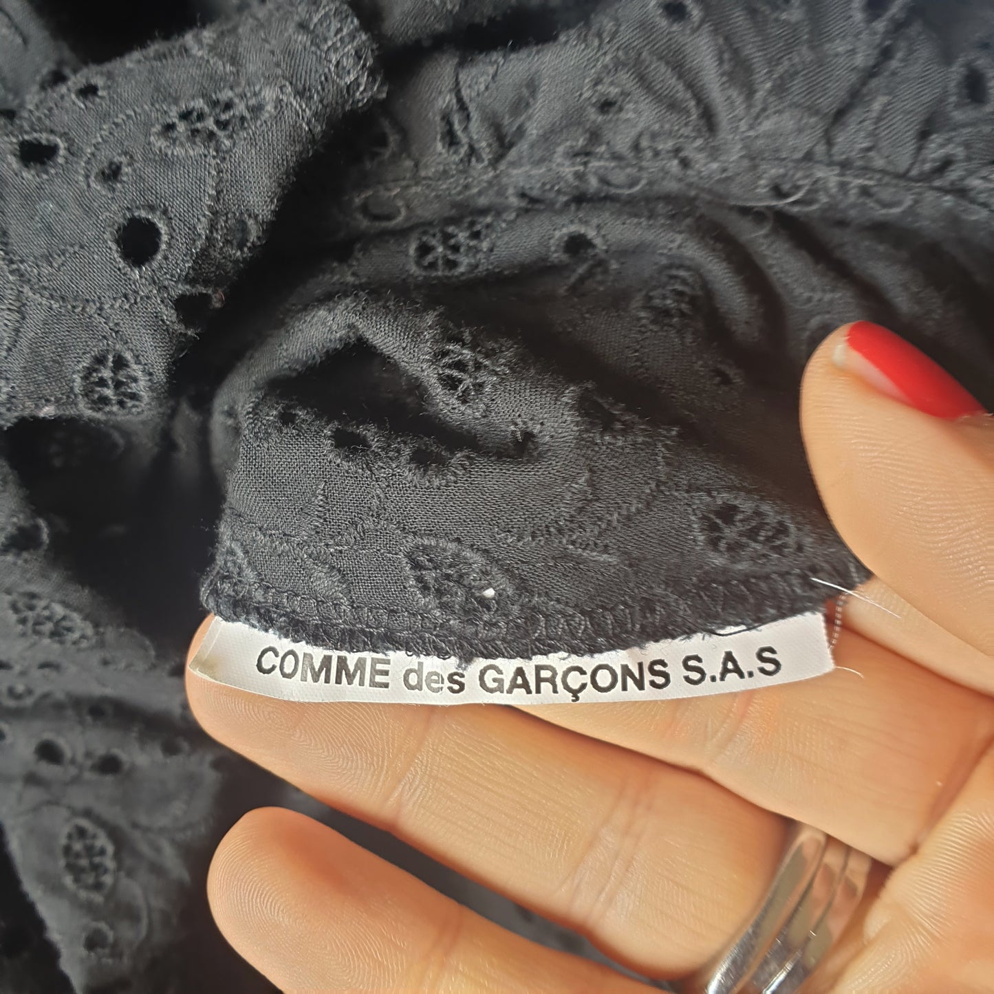 Abito Comme des Garcons pizzo nero