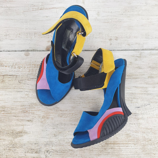 sandali Prada in suede multicolor