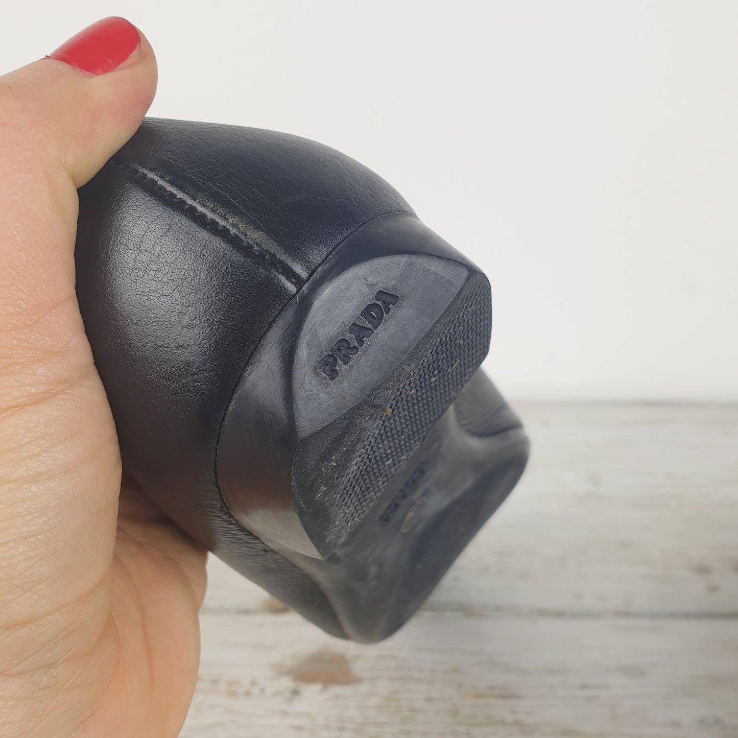 Mocassini Prada pelle nera nr.38.5