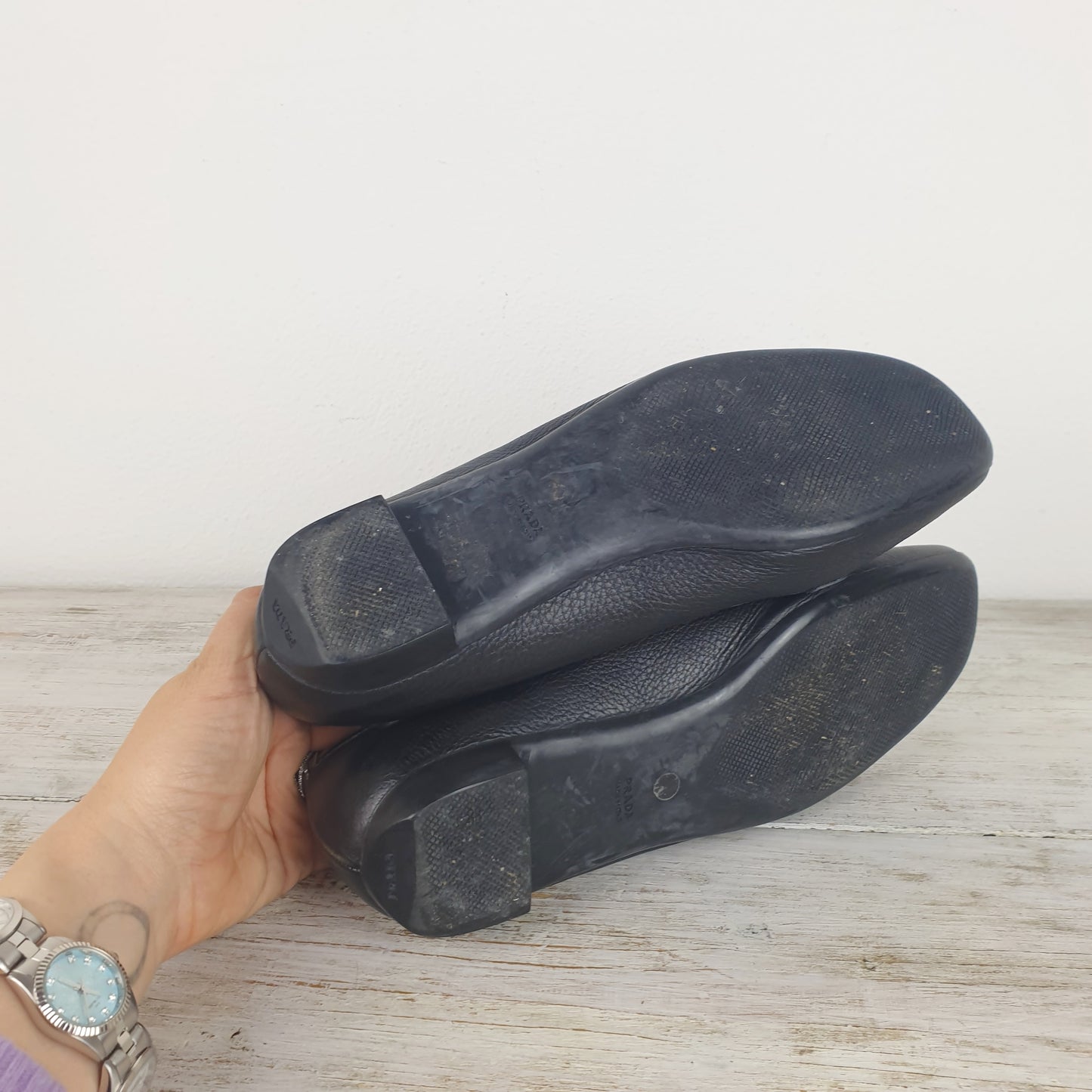 Mocassini Prada pelle nera nr.38.5