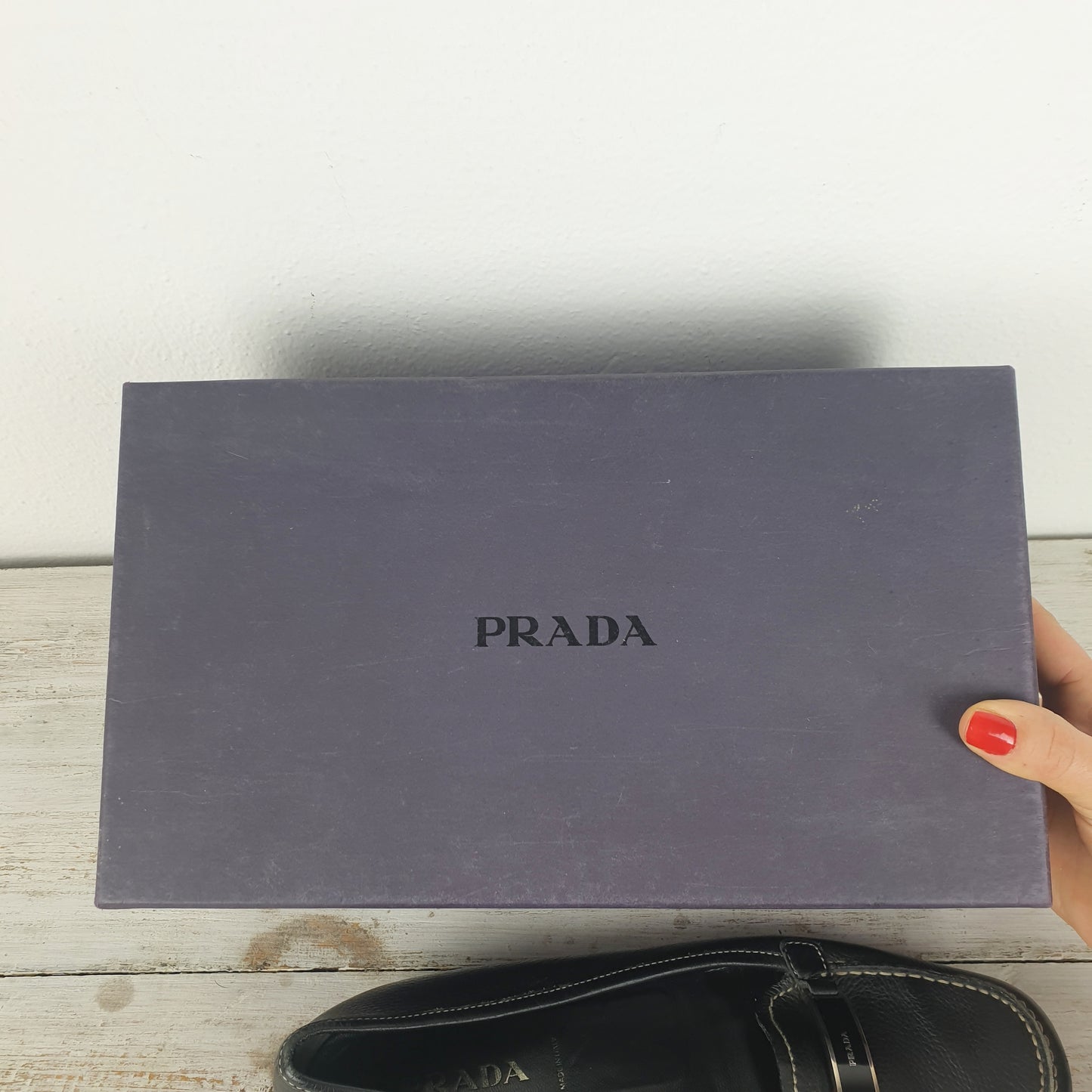 Mocassini Prada pelle nera nr.38.5