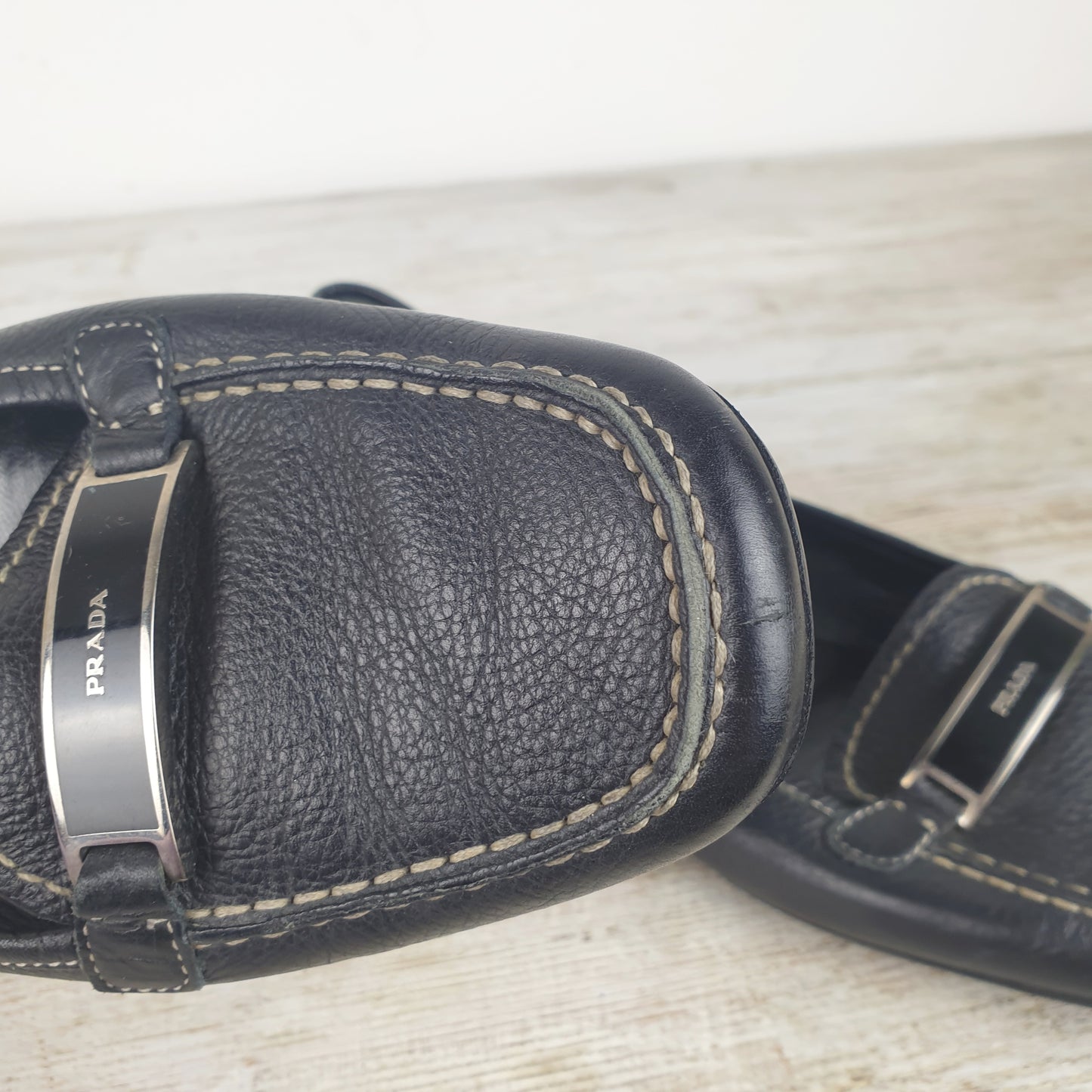 Mocassini Prada pelle nera nr.38.5