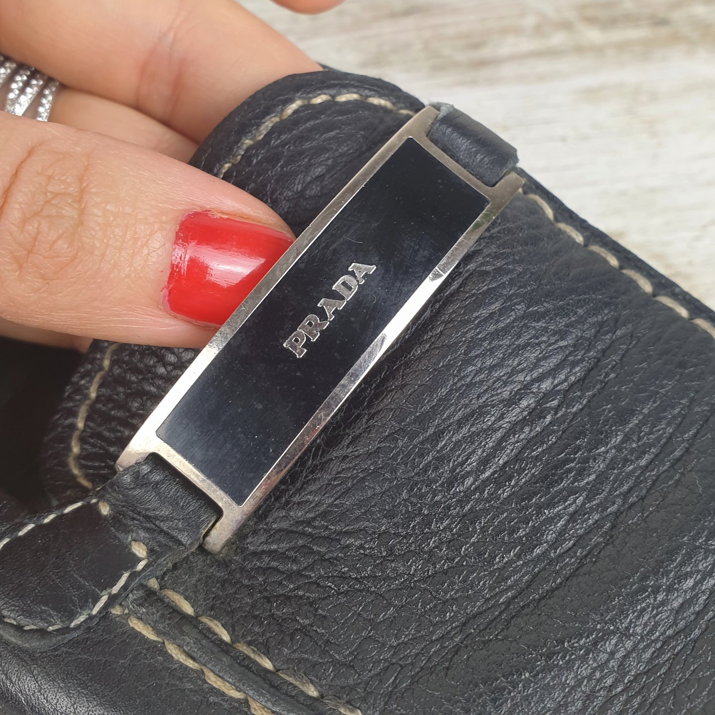 Mocassini Prada pelle nera nr.38.5