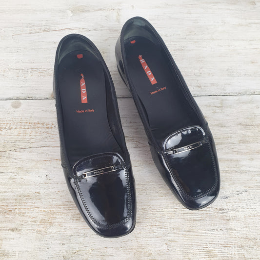Mocassini Prada vernice nera nr.38
