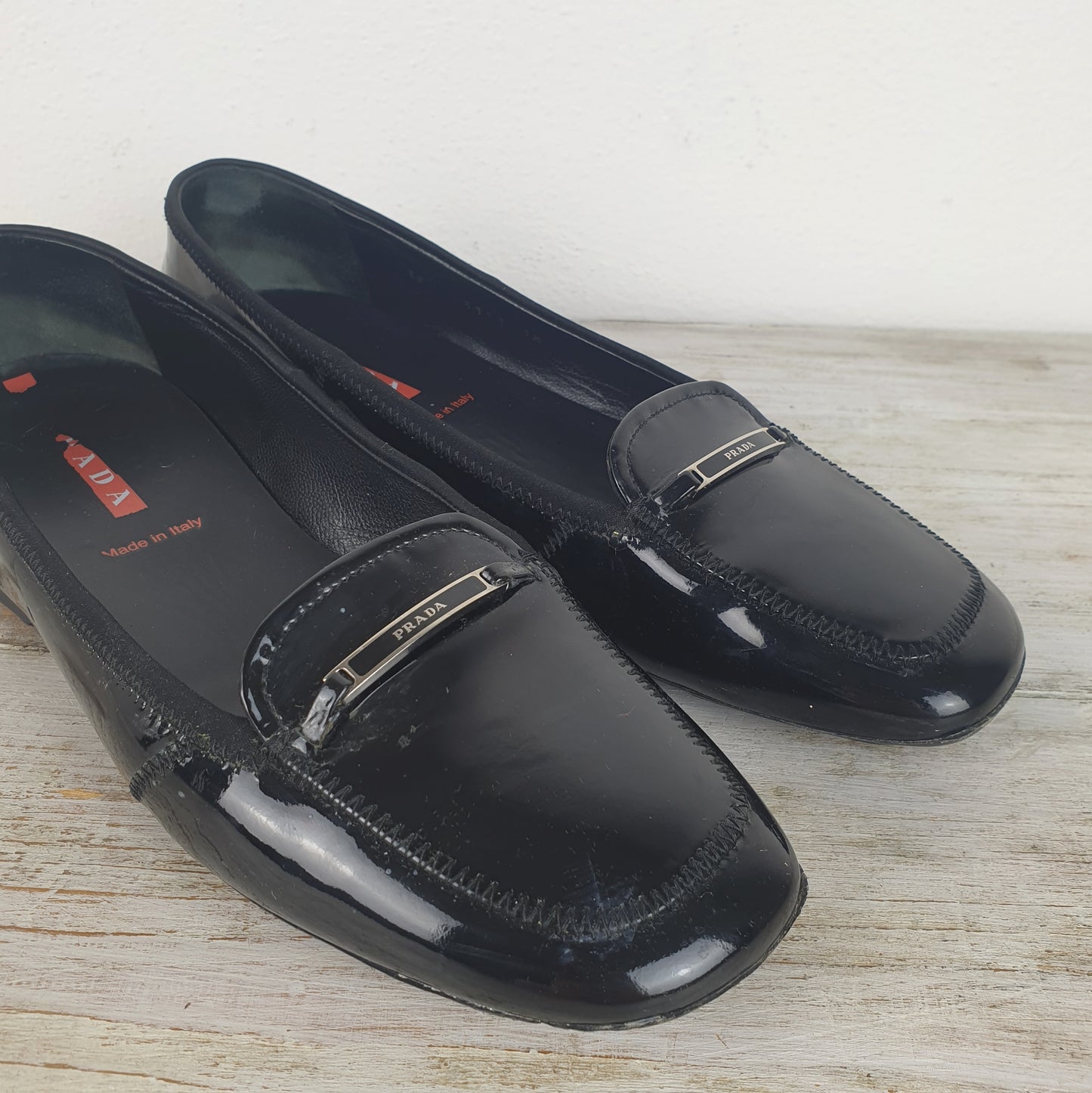 Mocassini Prada vernice nera nr.38