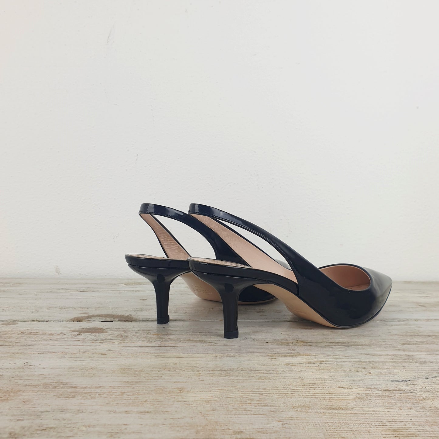 slingback MiuMiu vernice nera