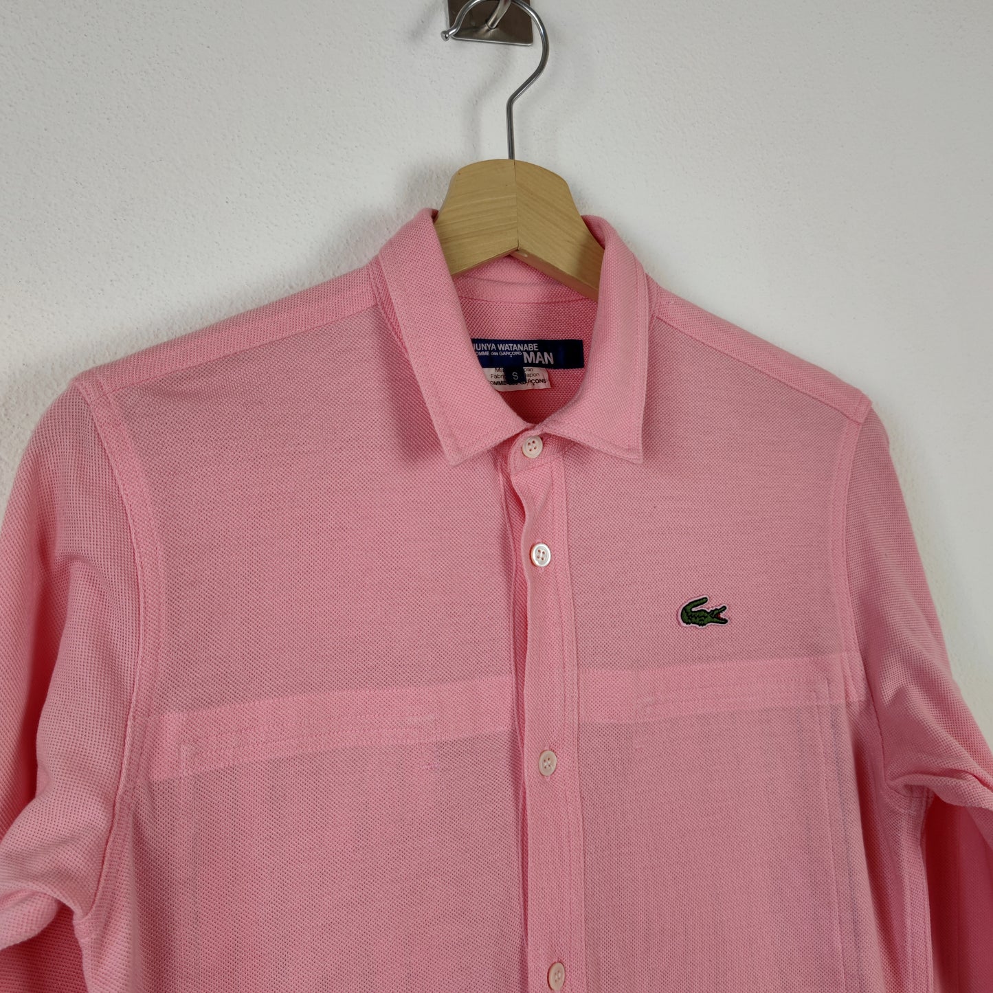 Polo Junya Watanabe Comme des Garcons per Lacoste rosa