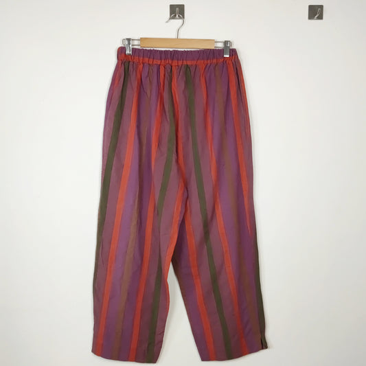 Pantaloni Romeo Gigli rigoni verticali viola