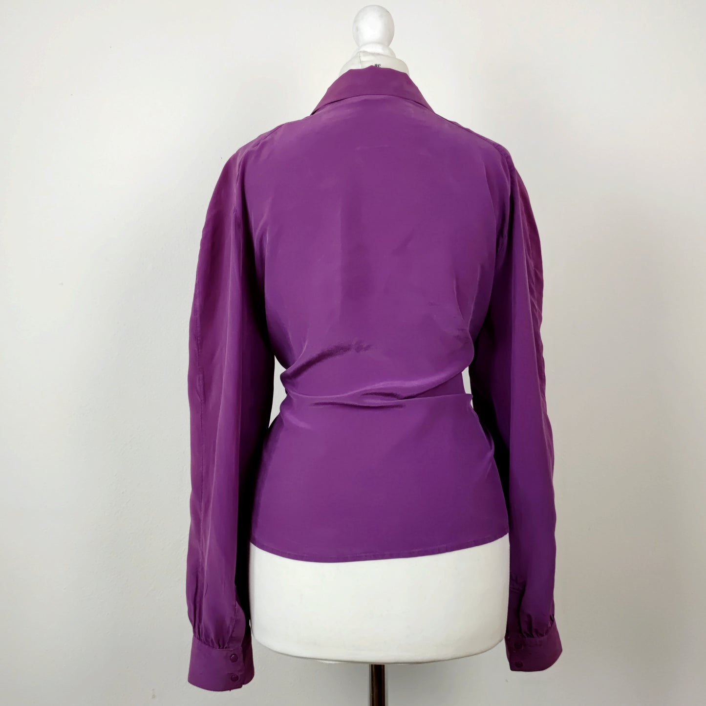 Camicia in seta viola Thierry Mugler