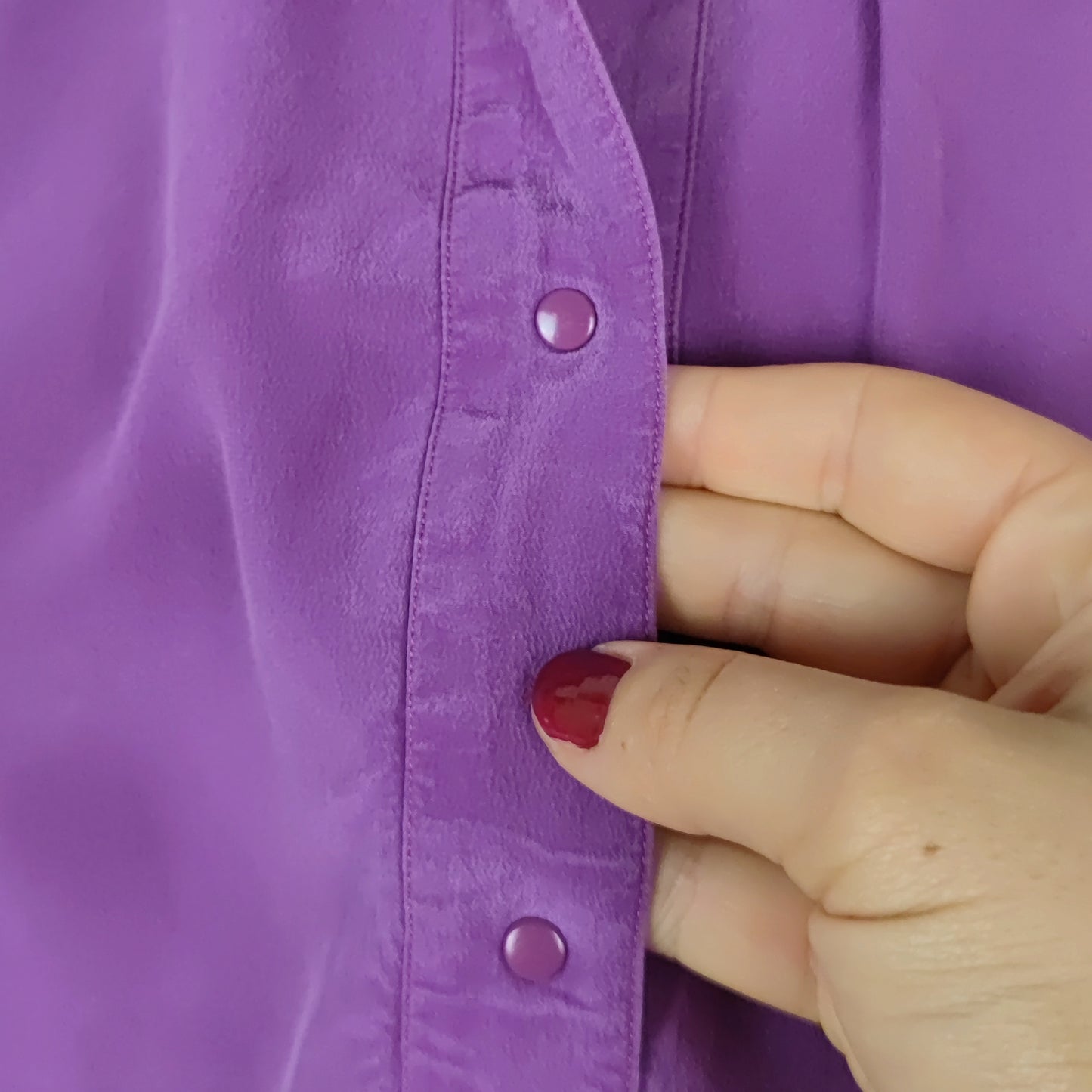 Camicia in seta viola Thierry Mugler