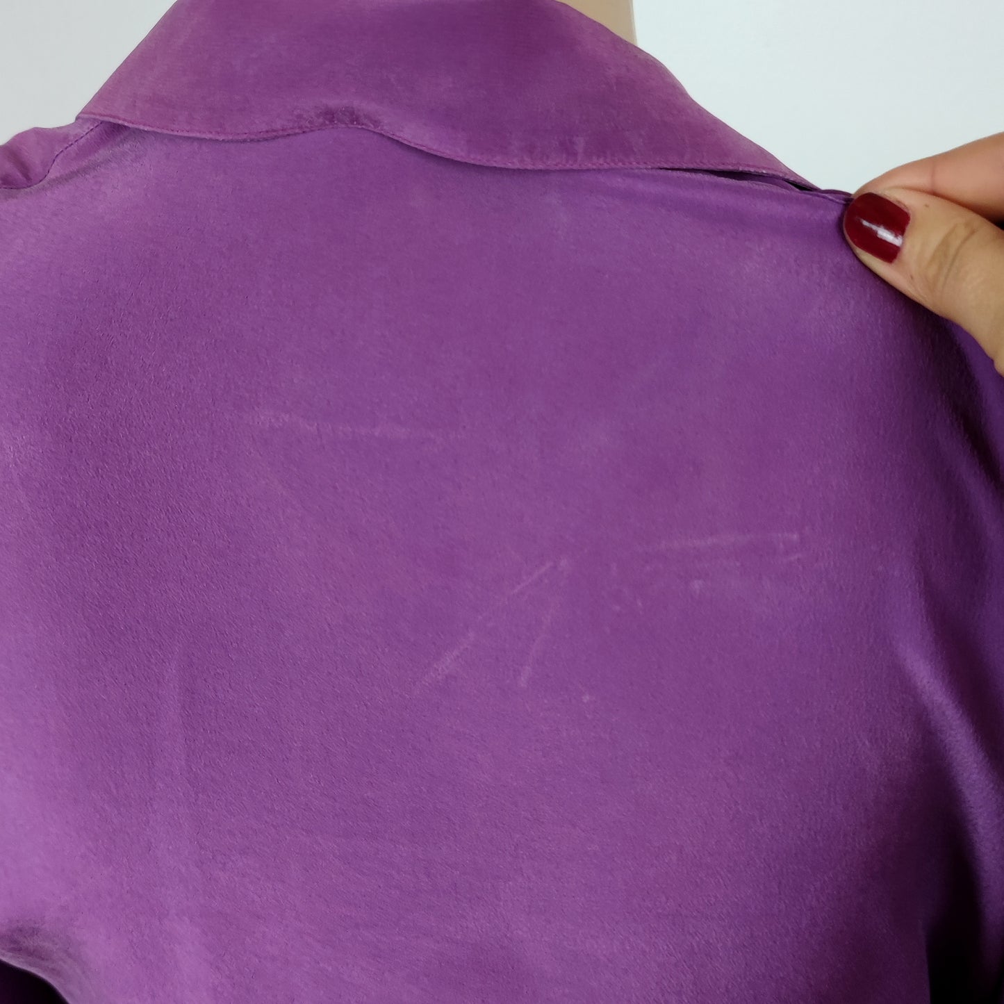 Camicia in seta viola Thierry Mugler