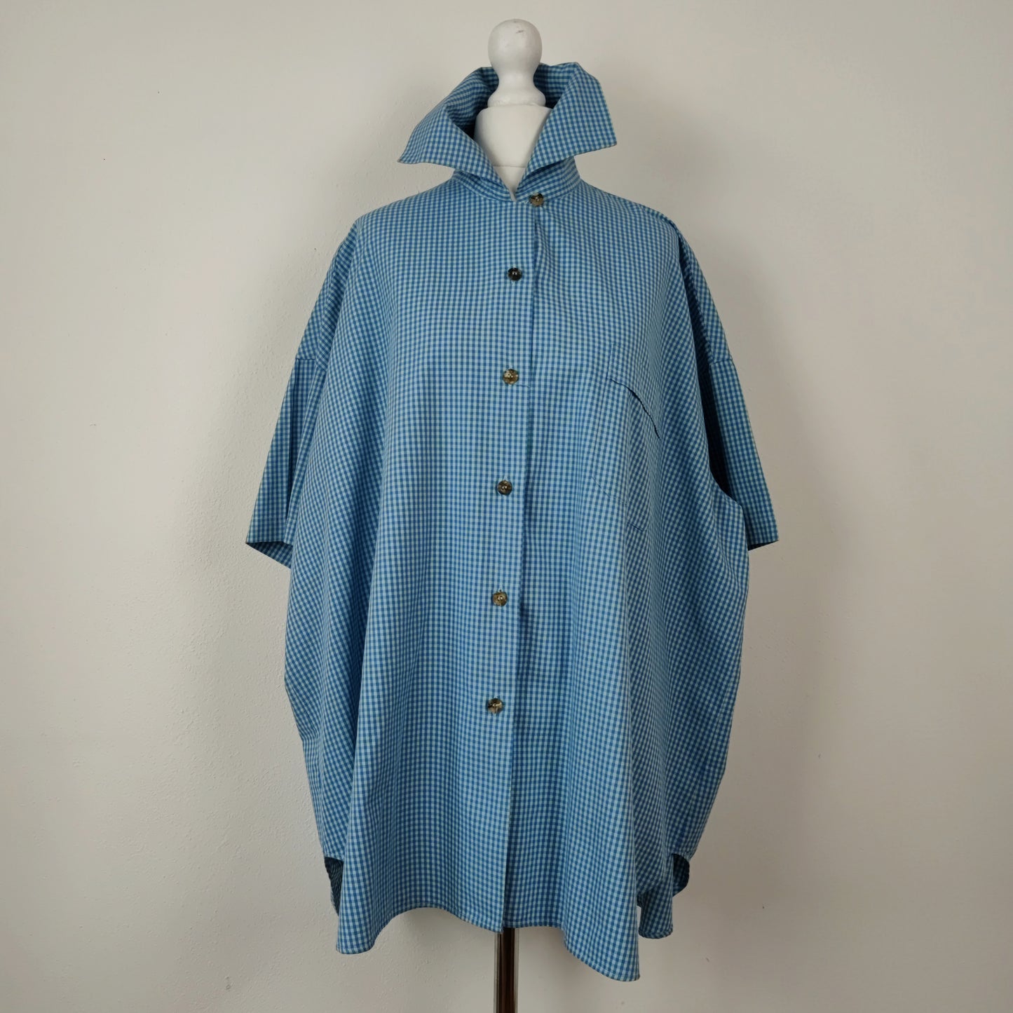 Camicia G Gigli vichy azzurro