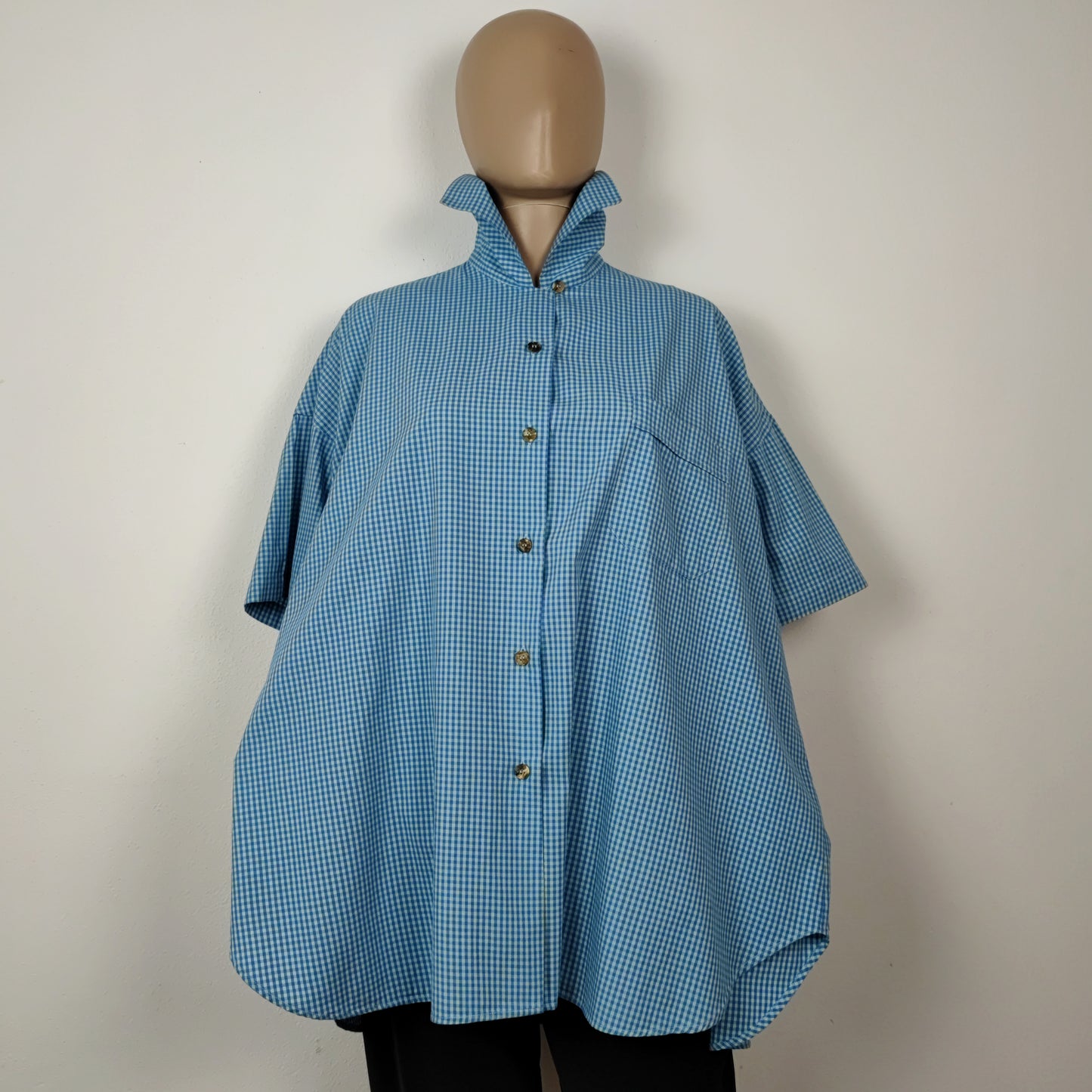 Camicia G Gigli vichy azzurro