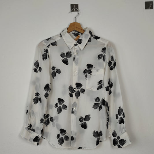 Camicia Comme des Garcons stampa fragole