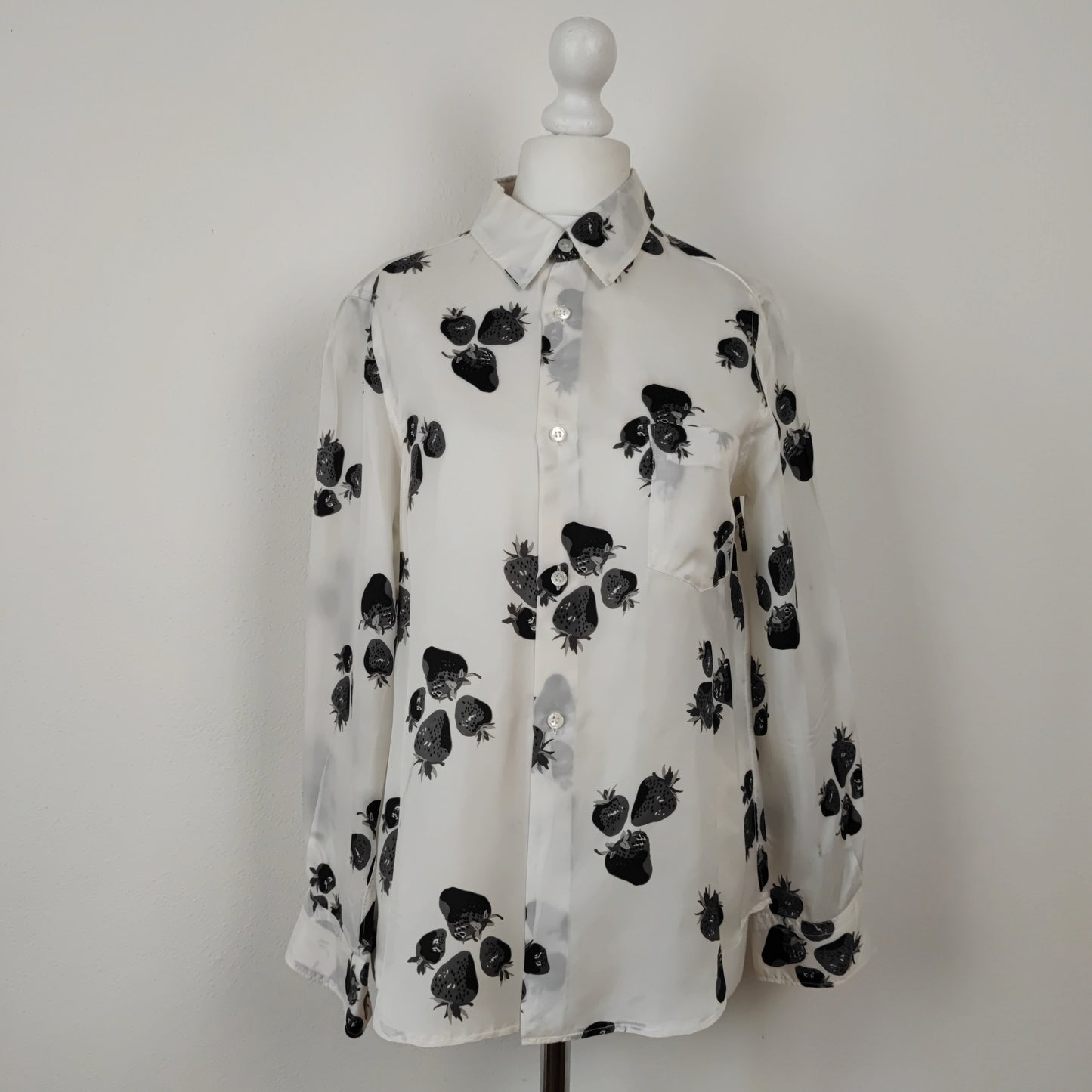 Camicia Comme des Garcons stampa fragole