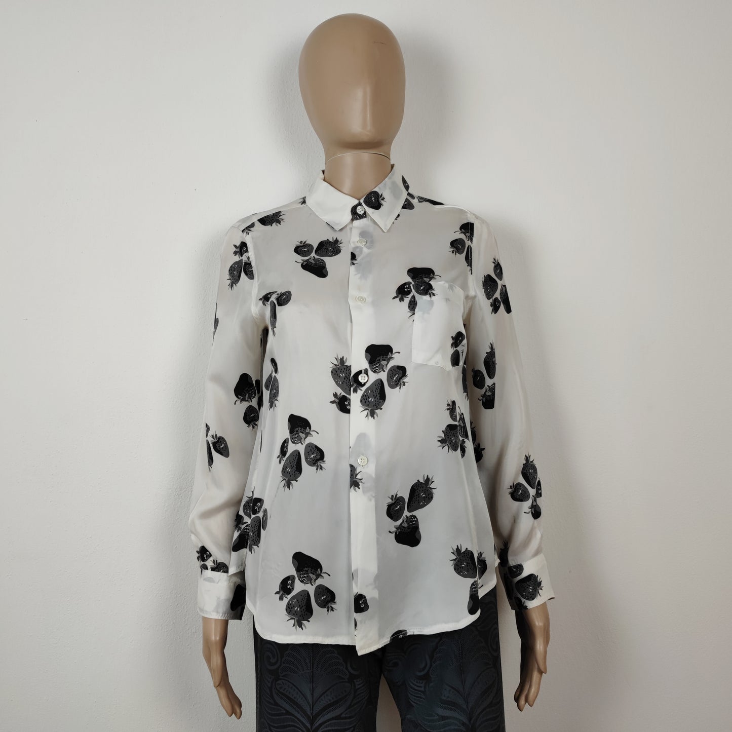 Camicia Comme des Garcons stampa fragole