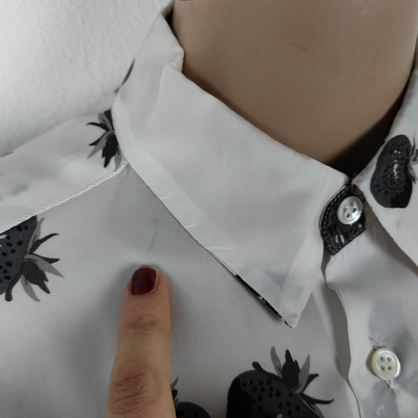 Camicia Comme des Garcons stampa fragole