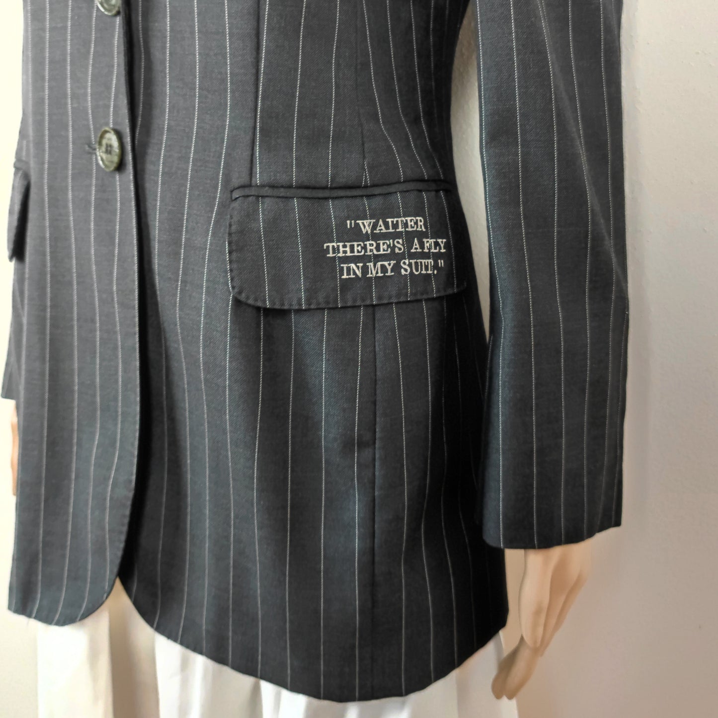 Blazer Moschino grigio gessato