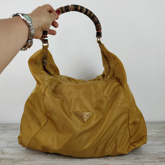 Borsa Prada nylon ocra