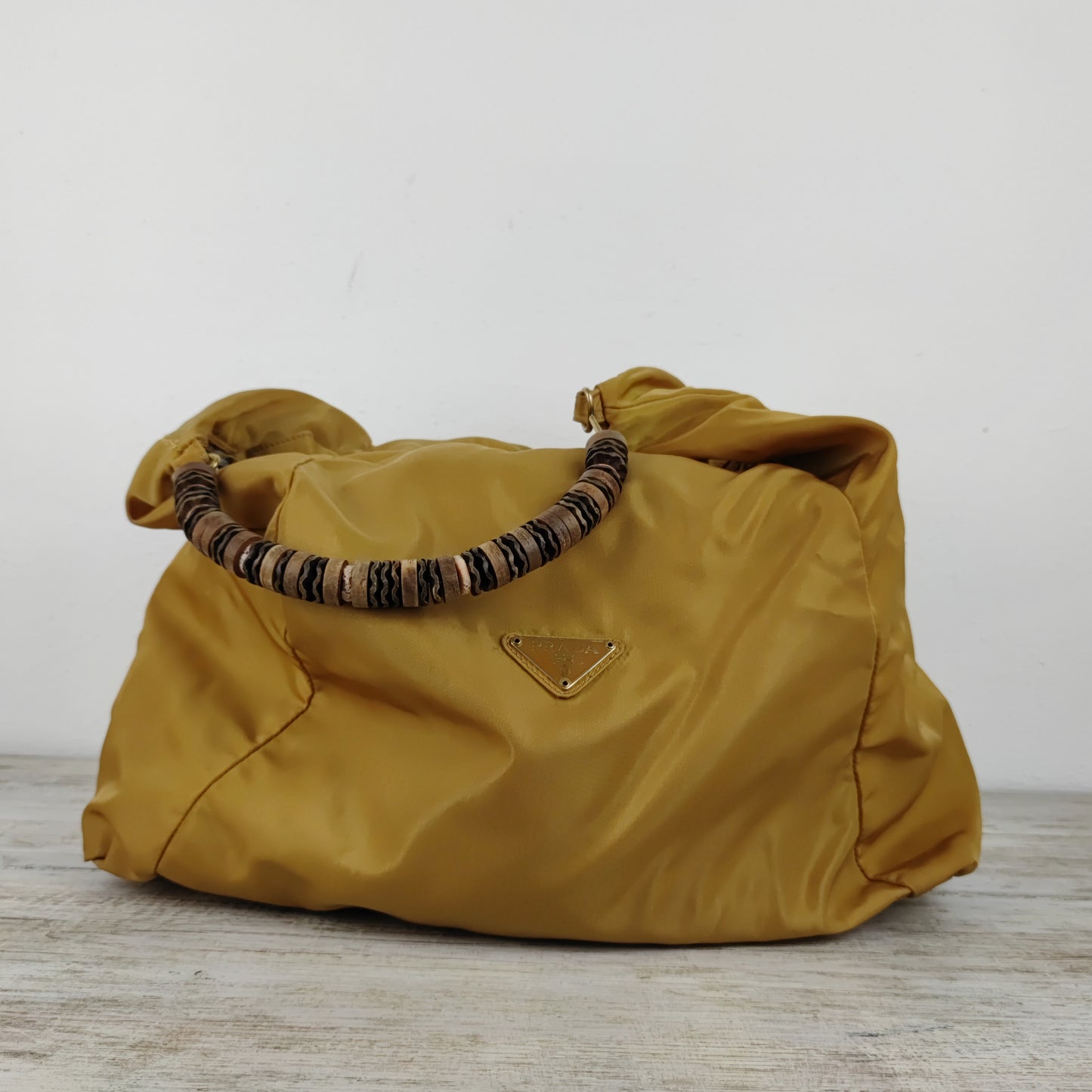 Borsa Prada nylon ocra