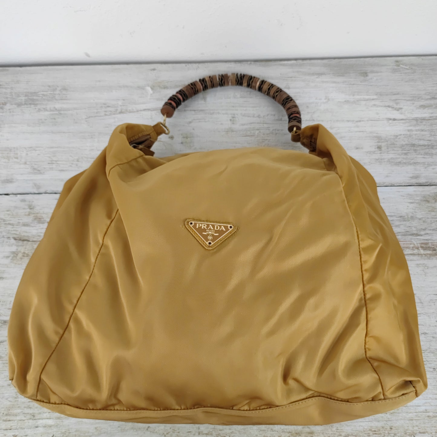 Borsa Prada nylon ocra