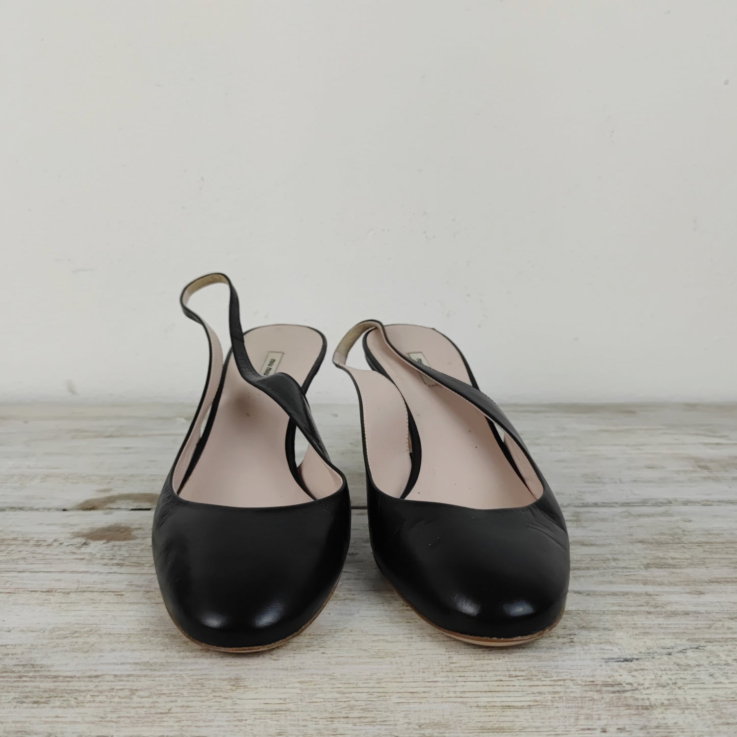 Slingback MiuMiu punta tonda