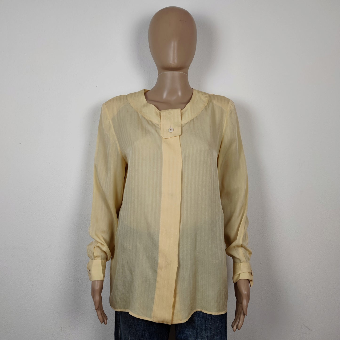 Blusa in seta gialla Erreuno