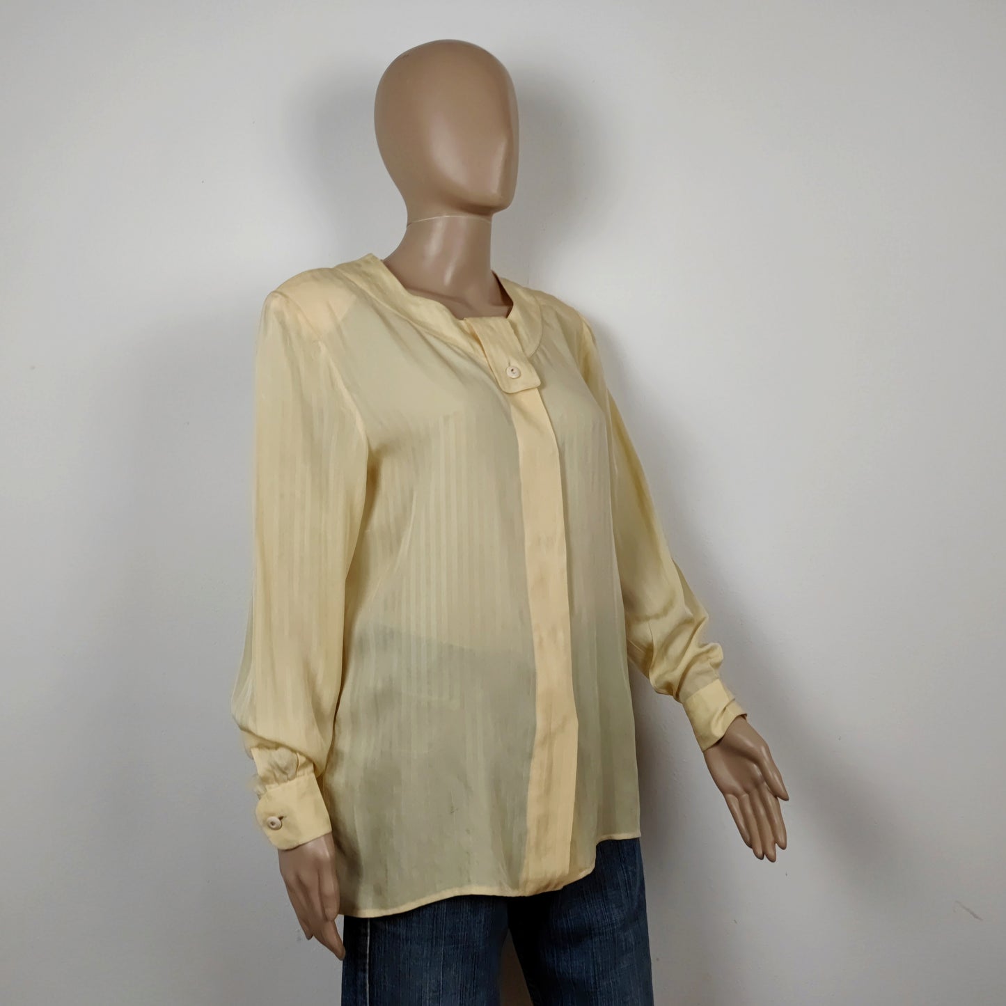 Blusa in seta gialla Erreuno