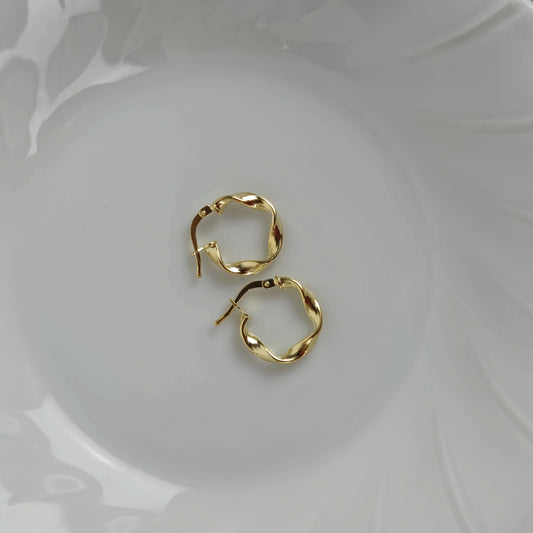 ALICE GOLD S orecchini torchon argento 925 bagno oro